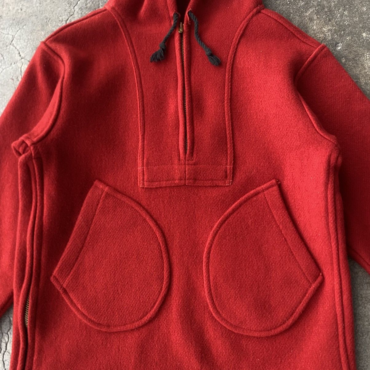 Warehouse Warehouse Pullover Wool Melton Jacket Side Zipper Talon USA Size US S / EU 44-46 / 1 - 16 Thumbnail