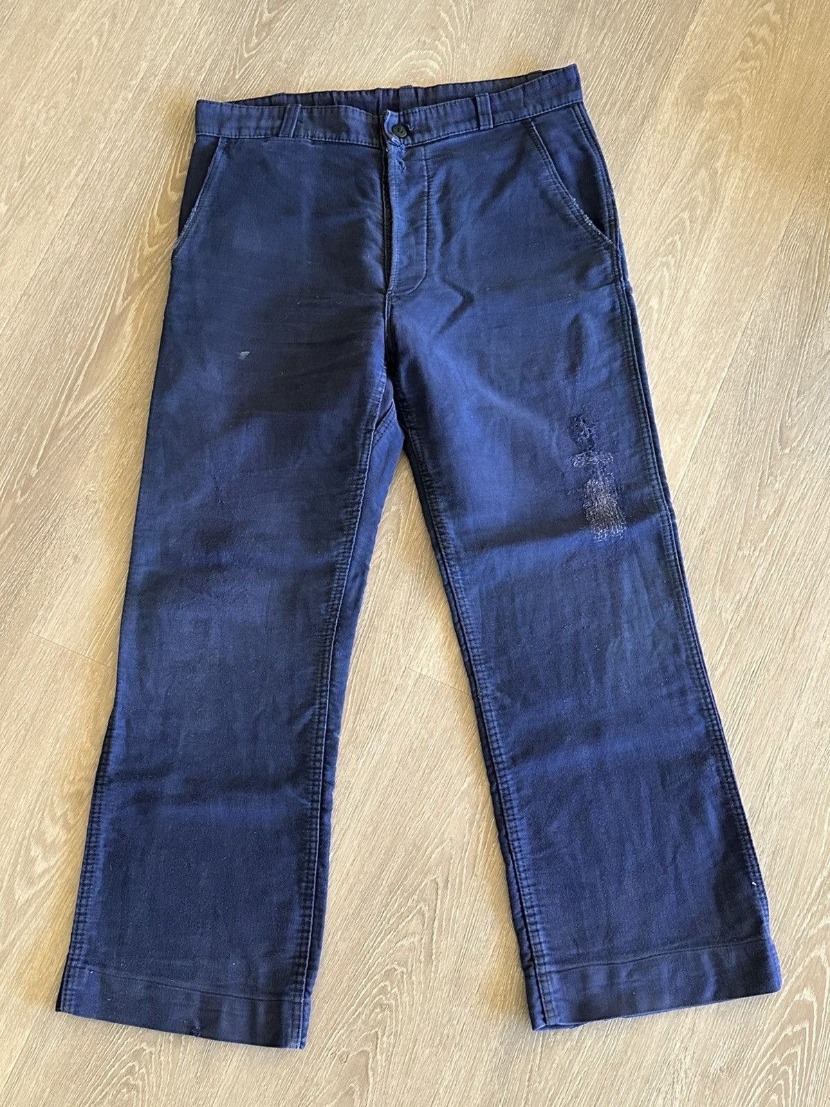 Vintage Vintage French 60s Moleskin Work Pants Size US 33 - 1 Thumbnail