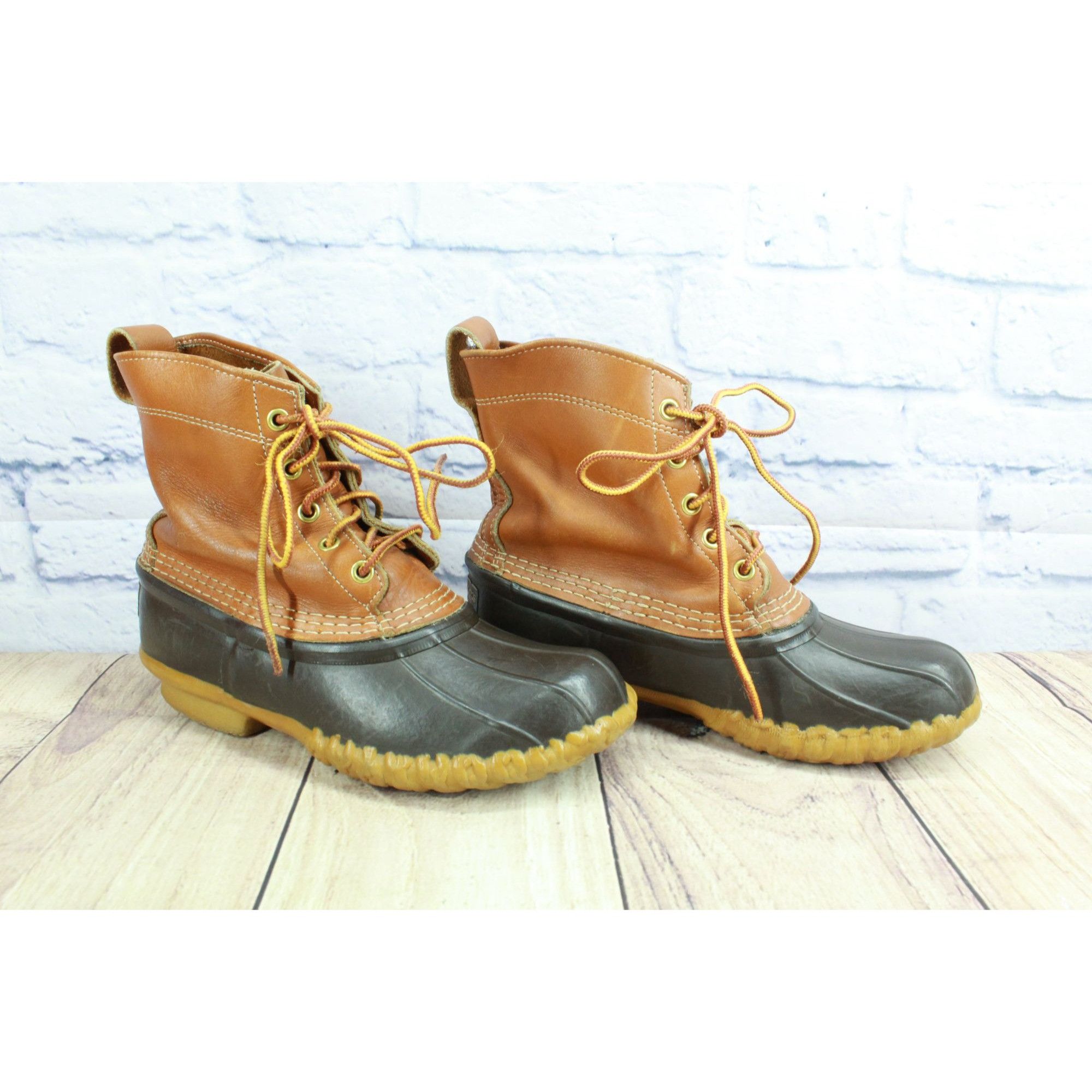 Leather Vintage LL Bean Women's Leather Insulated Ankle Duck Boots Size US 6 / IT 36 - 3 Thumbnail
