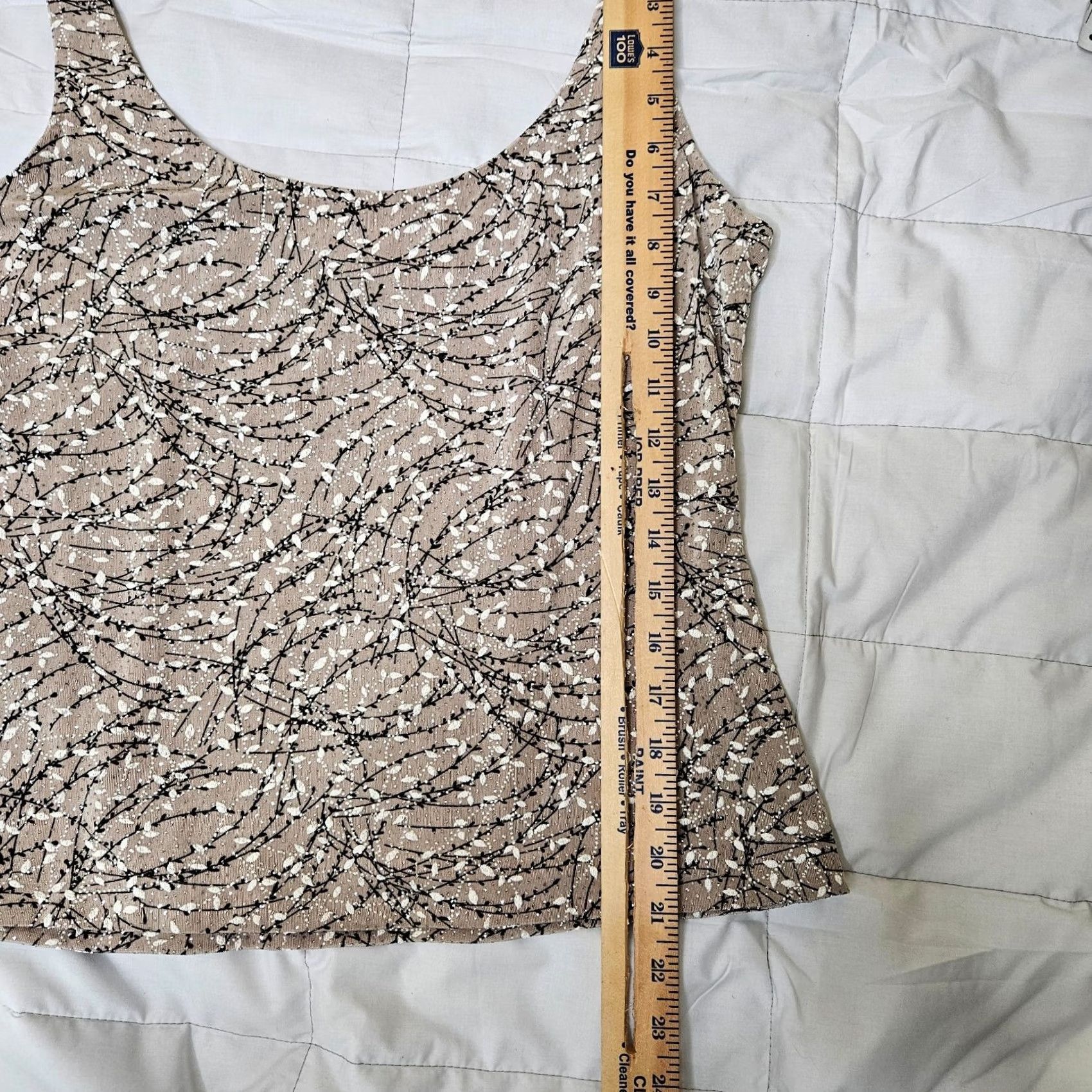 Alex Evenings ALEX Womens Tank Top Sleeveless Multicolor Polyester Spandex L Regular USA Shirt Vest Tee Slim Casual Size L / US 10 / IT 46 - 4 Thumbnail
