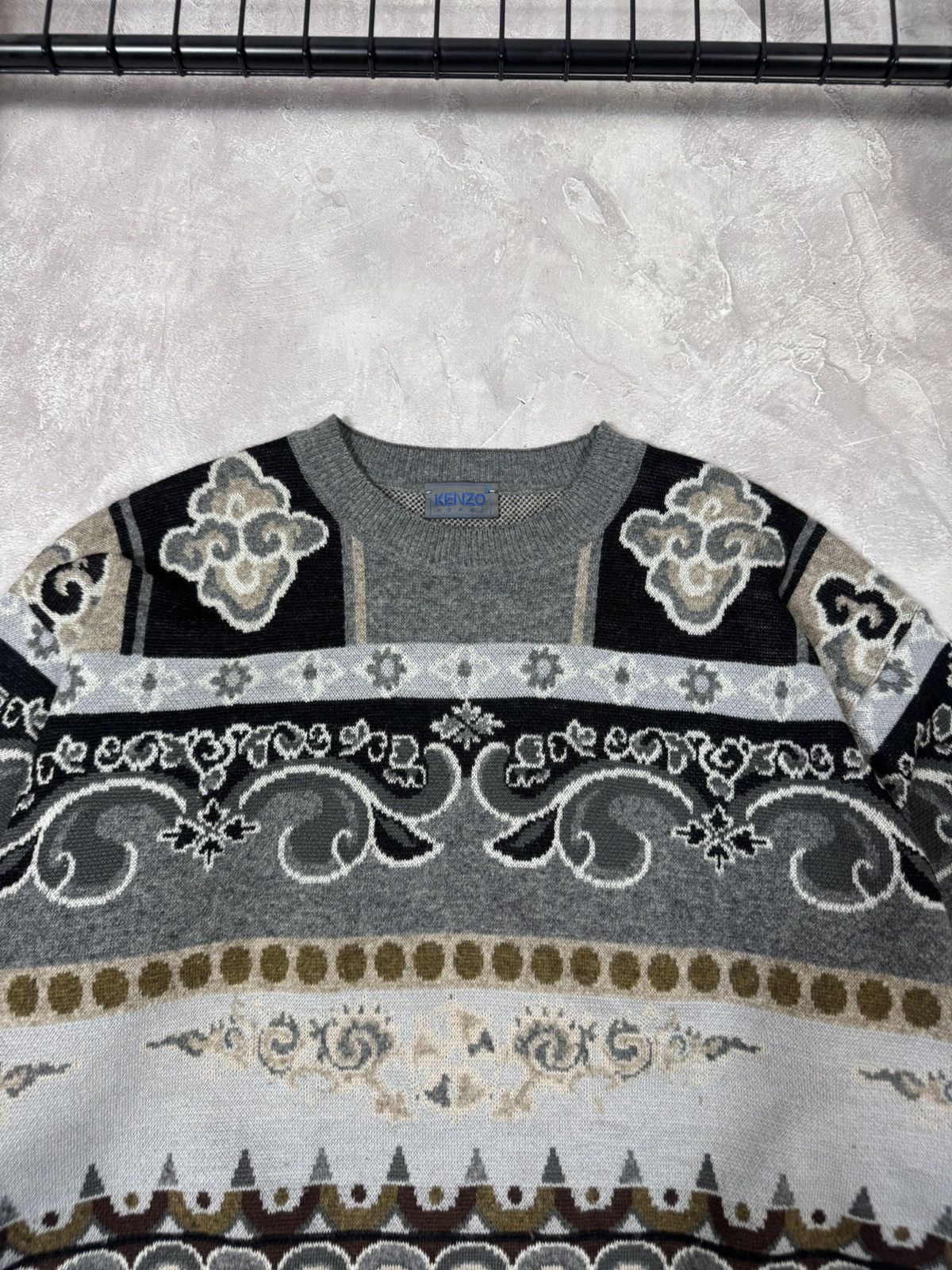 Kenzo Rare! Kenzo Homme Wool Sweater Size US L / EU 52-54 / 3 - 4 Thumbnail