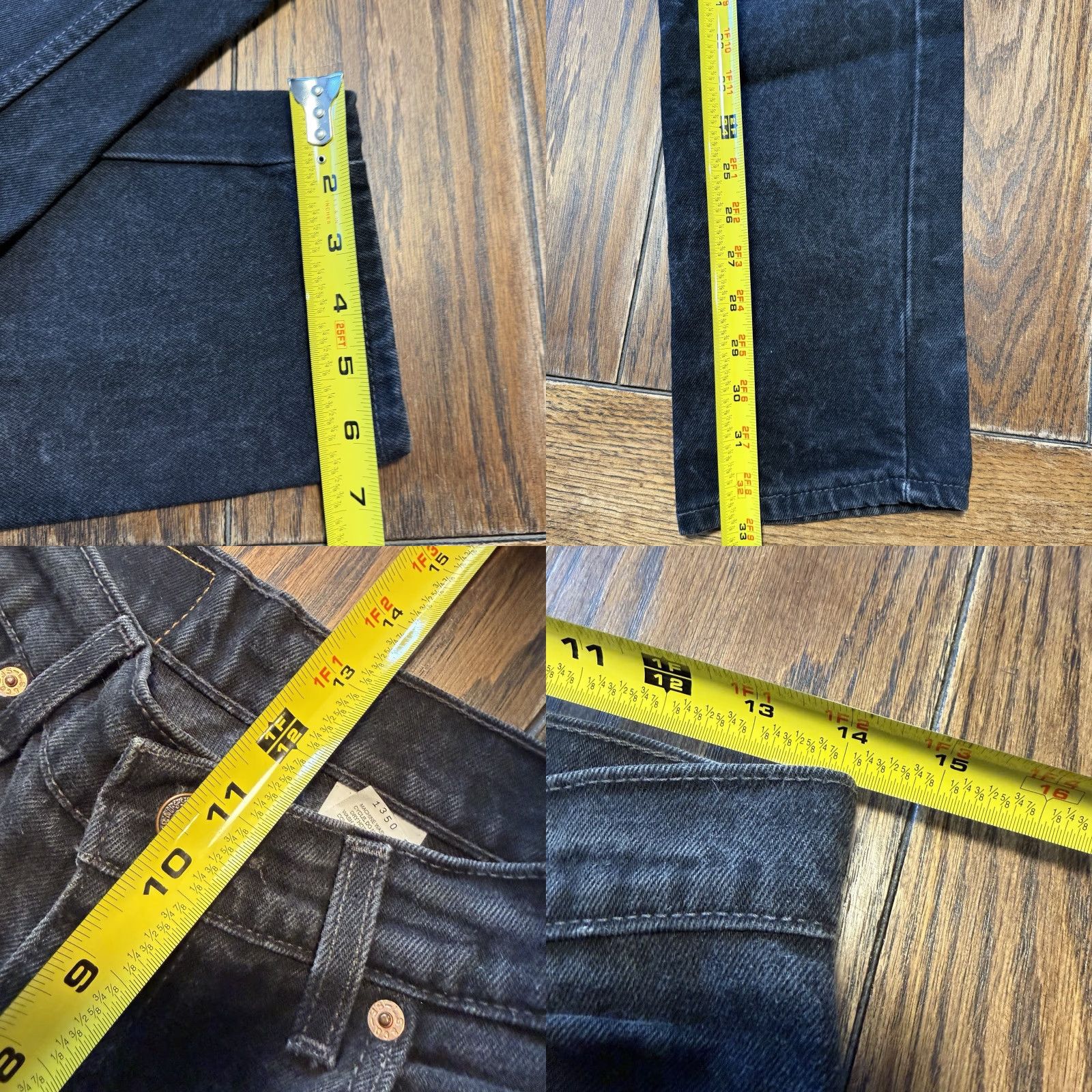 Levi's VINTAGE Levi's Jeans Womens 9 JR Long Black 550 Relaxed 90s Mom Made in USA Denim Jeans Men/Womens? Size 30" / US 8 / IT 44 - 9 Thumbnail