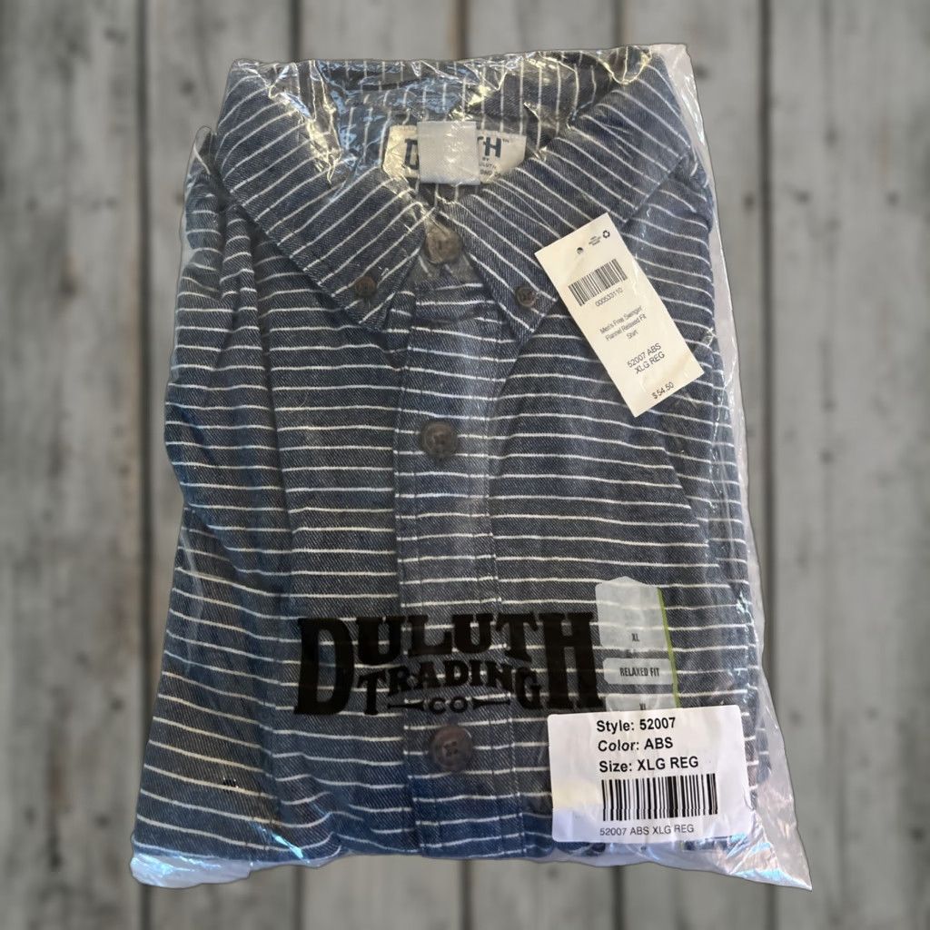 Vintage DULUTH Free Swingin’ Flannel Shirt Men XL Relaxed Fit ABS Stripes 52007 NWT Blue Plaid Shirt Mens XL Size US XL / EU 56 / 4 - 1 Thumbnail