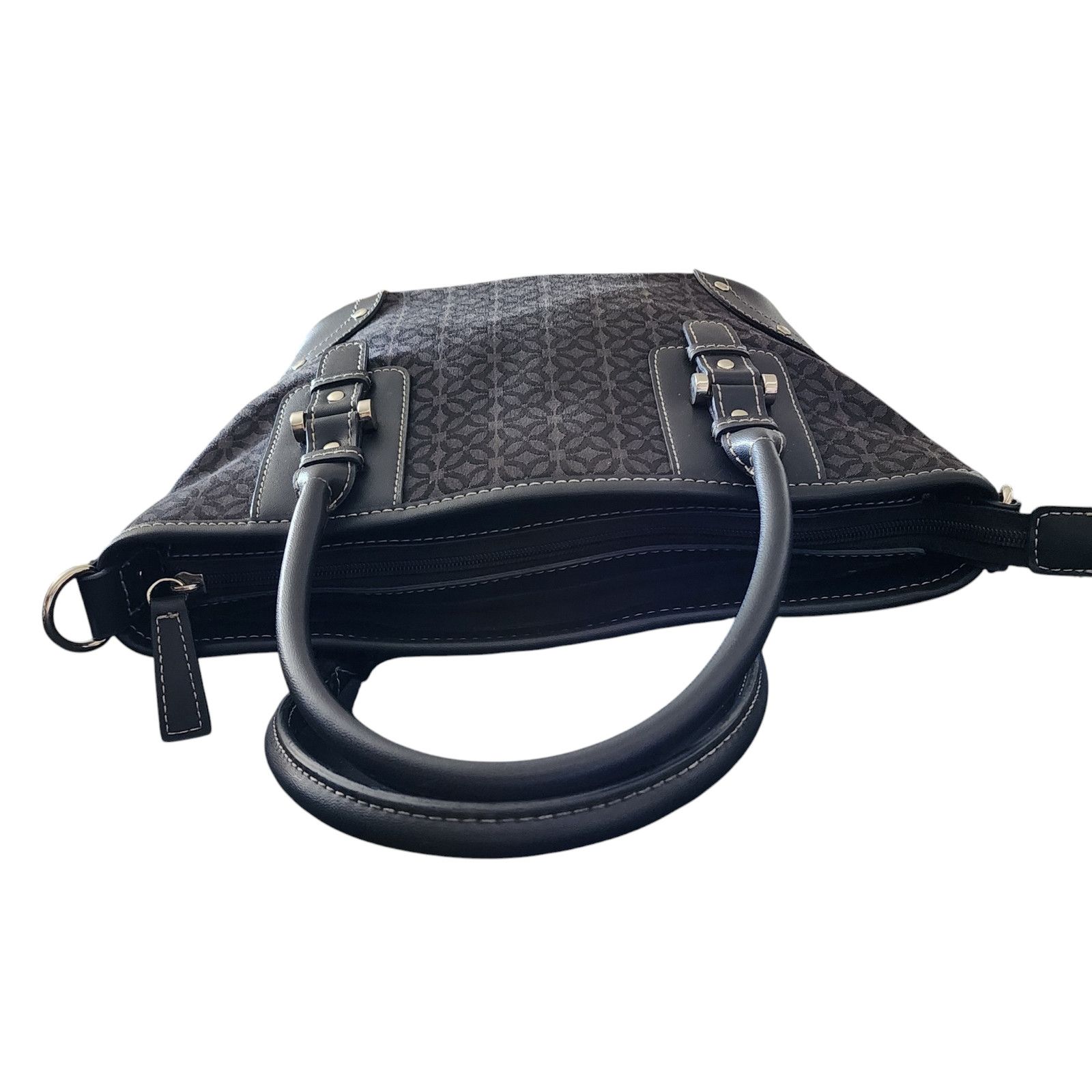 Relic Relic by Fossil Black leather & fabric studded shoulder Bag Size ONE SIZE - 9 Thumbnail