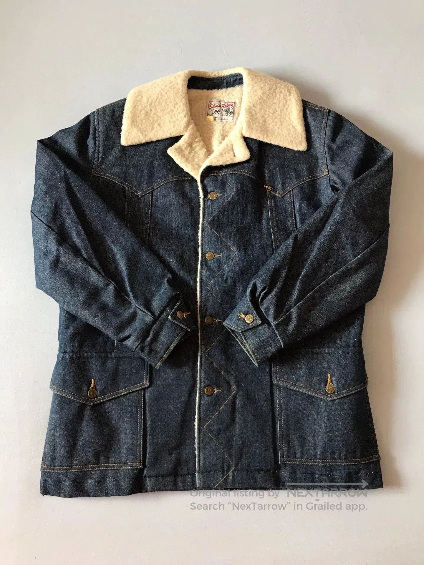 Lee 80s Lee Storm Rider Sherpa Lined Farm Coat. Size US L / EU 52-54 / 3 - 1 Thumbnail