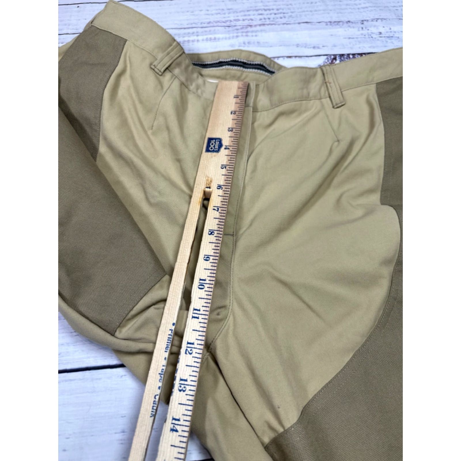 Vintage L.L. Bean Womens Pants Plus 20 Beige Nylon Hunting Fishing Reinforced Pockets Chino Shirt Size 42" / US 20 - 4 Thumbnail
