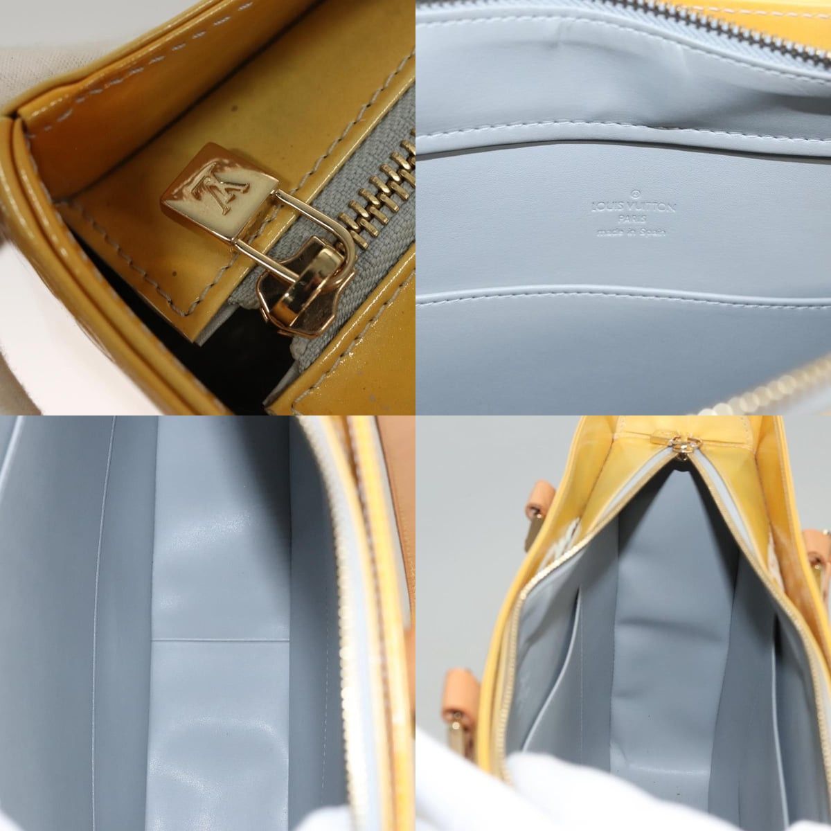 Louis Vuitton LOUIS VUITTON Monogram Vernis Columbus Tote Bag Gris M91028 Size ONE SIZE - 11 Thumbnail
