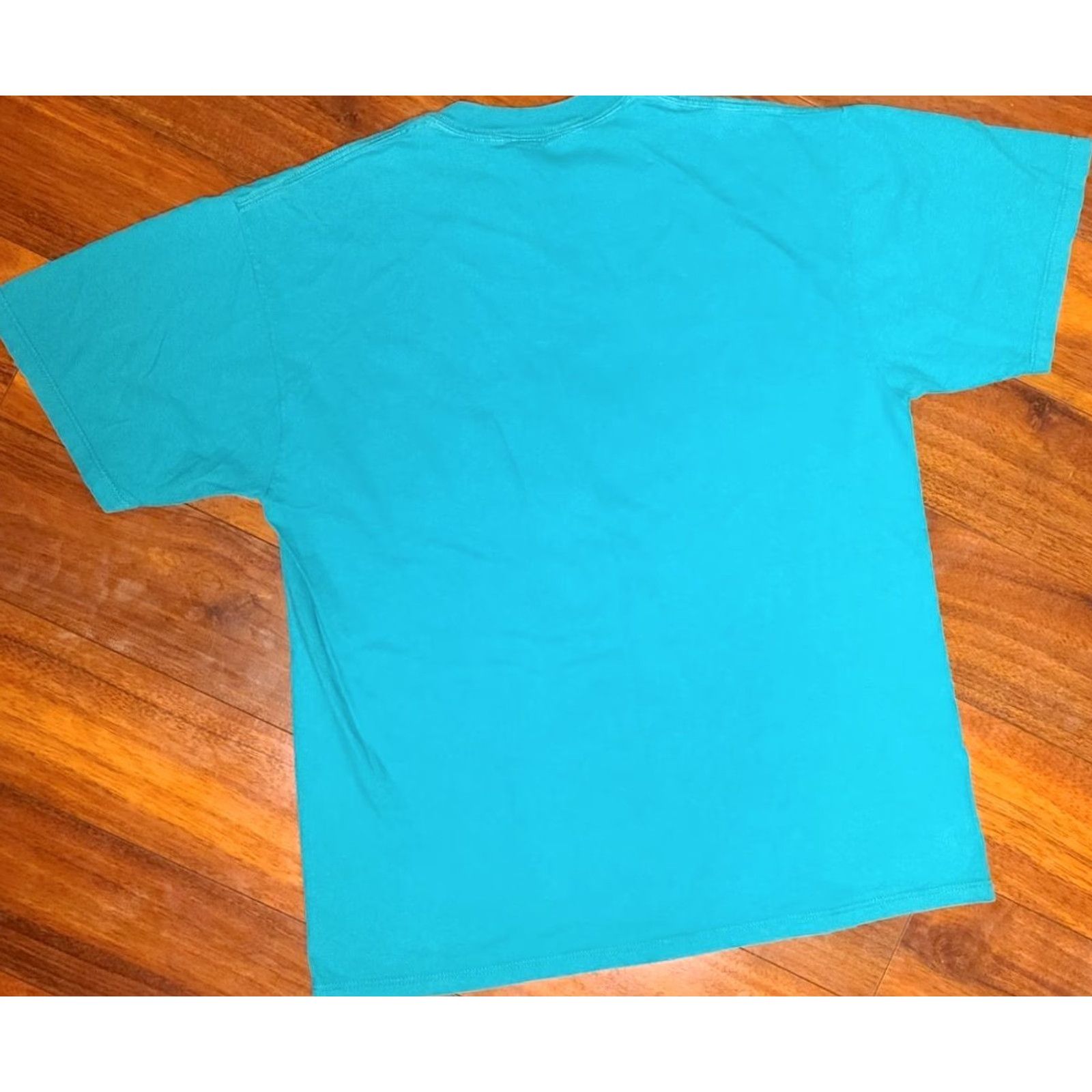 Jerzees VINTAGE JERZEES Las Vegas T Shirt Mens L Turquoise Gaming Capital Casino USA 90s USA Graphic Print Crew Neck Short Sleeve Cotton Knit Size US L / EU 52-54 / 3 - 3 Thumbnail