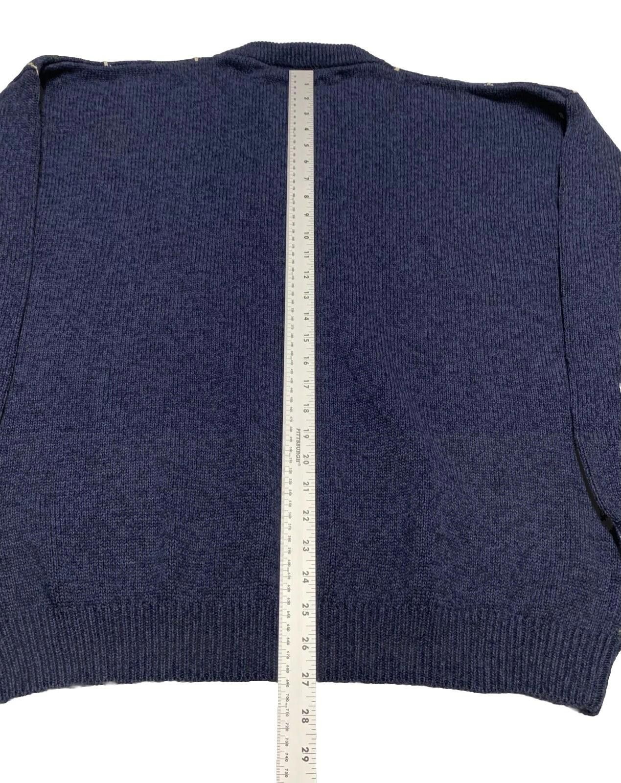Izod Izod Men's XL Blue Green Argyle Knit Sweater Crew Neck Size US XL / EU 56 / 4 - 9 Thumbnail