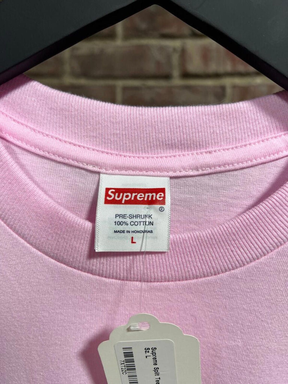 Supreme Supreme Split Tee Light Pink Sz. L Size ONE SIZE - 3 Thumbnail