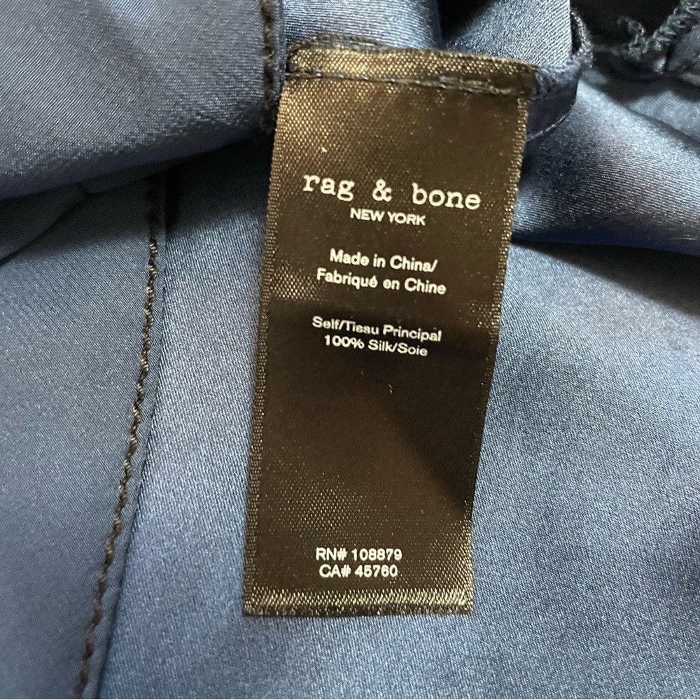 Rag & Bone Rag & Bone Shields Silk Long Sleeve Cobalt Blue Top Blouse Size S / US 4 / IT 40 - 7 Thumbnail
