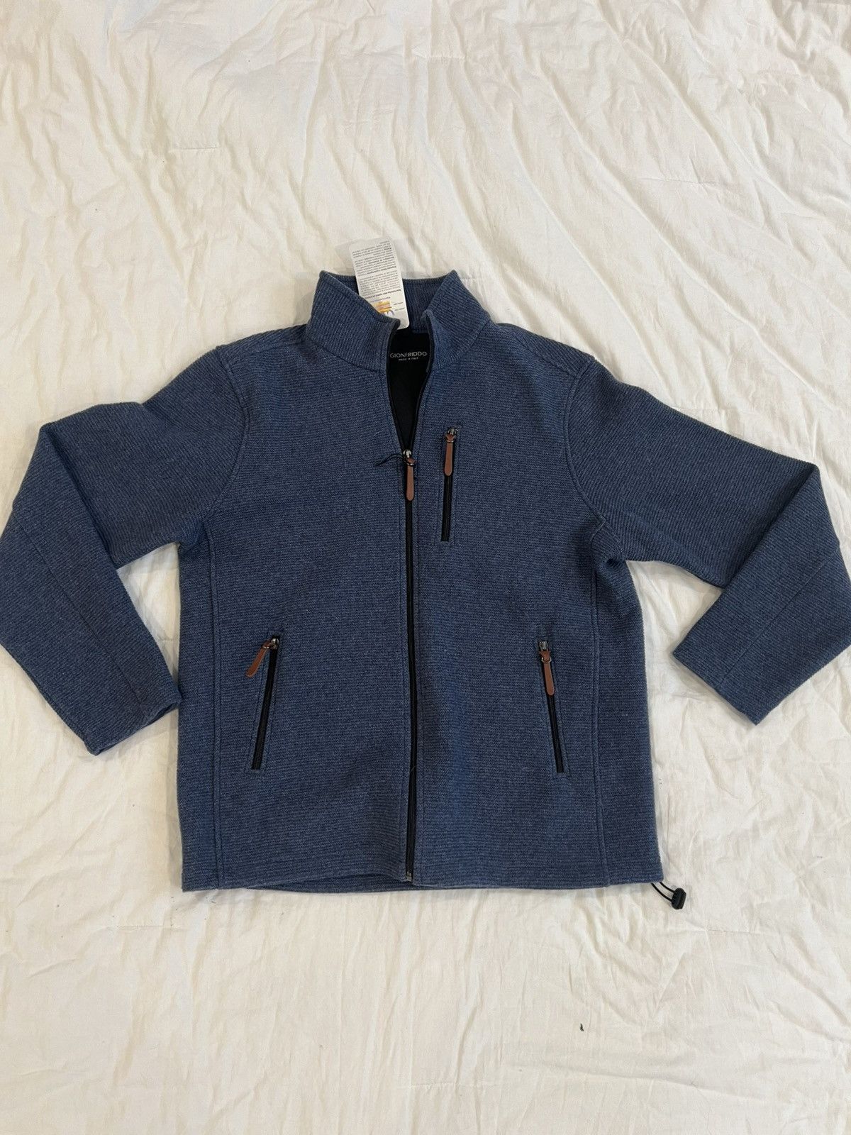 Designer Gionfriddo Washable Denim Wool Jacket Size US L / EU 52-54 / 3 - 2 Thumbnail