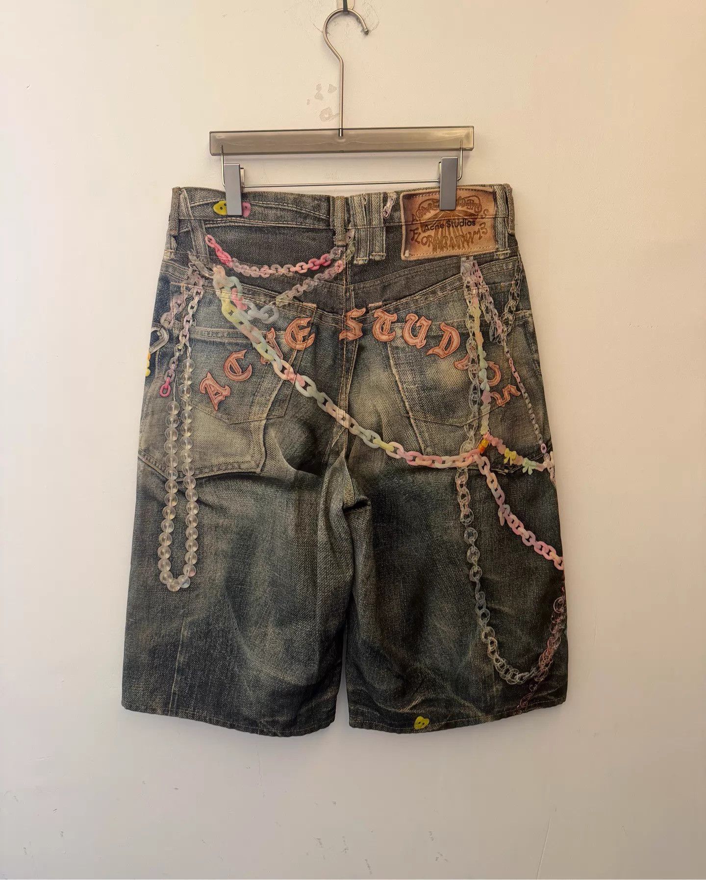 Acne Studios Acne SS25 oversize retro print wide 7 denim shorts m Size US 34 / EU 50 - 2 Thumbnail