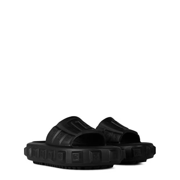Balmain o1g2r1mq0924 Ari Sliders in Noir Size US 7 / IT 37 - 3 Thumbnail