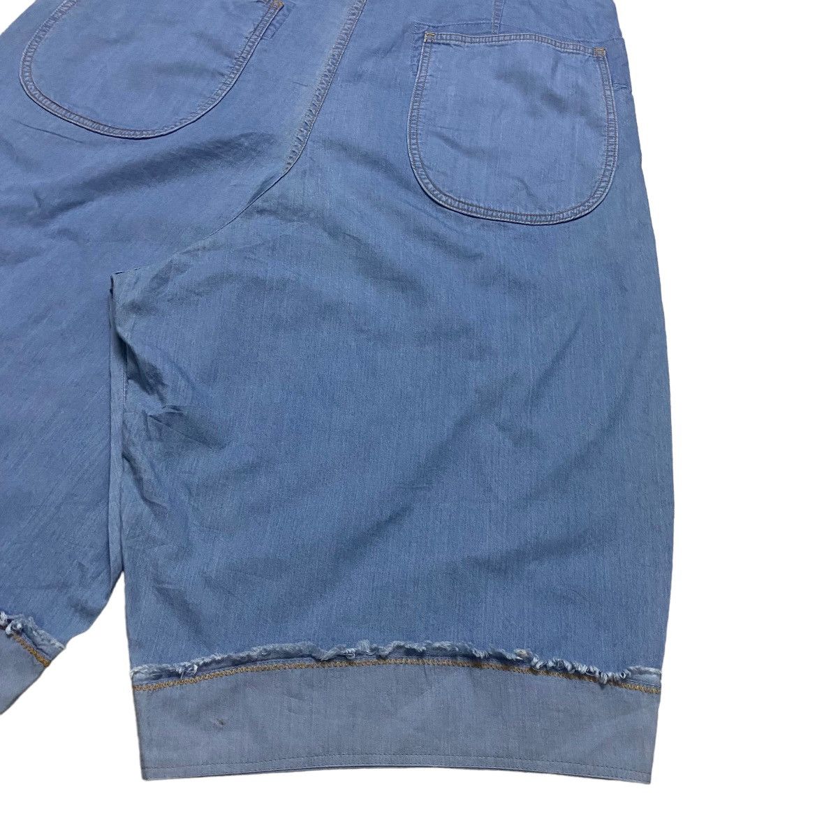 Frapbois Japanese Brand FRAPBOIS Denim Baggy Wide Cropped Pants Size US 34 / EU 50 - 8 Thumbnail