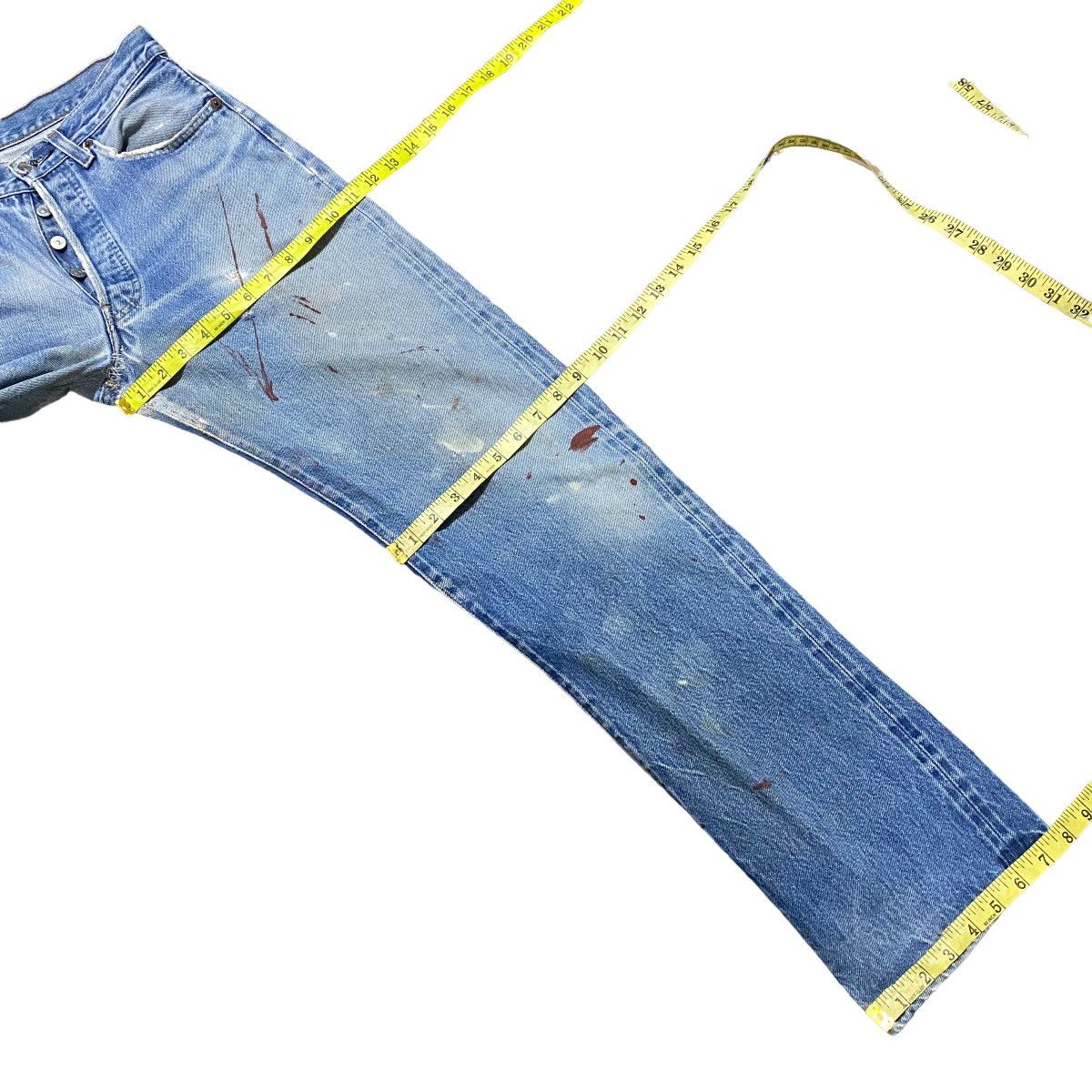 Levi's Vintage 80s Levis 501 Redline Selvedge Jeans Repaired Size US 29 - 24 Thumbnail