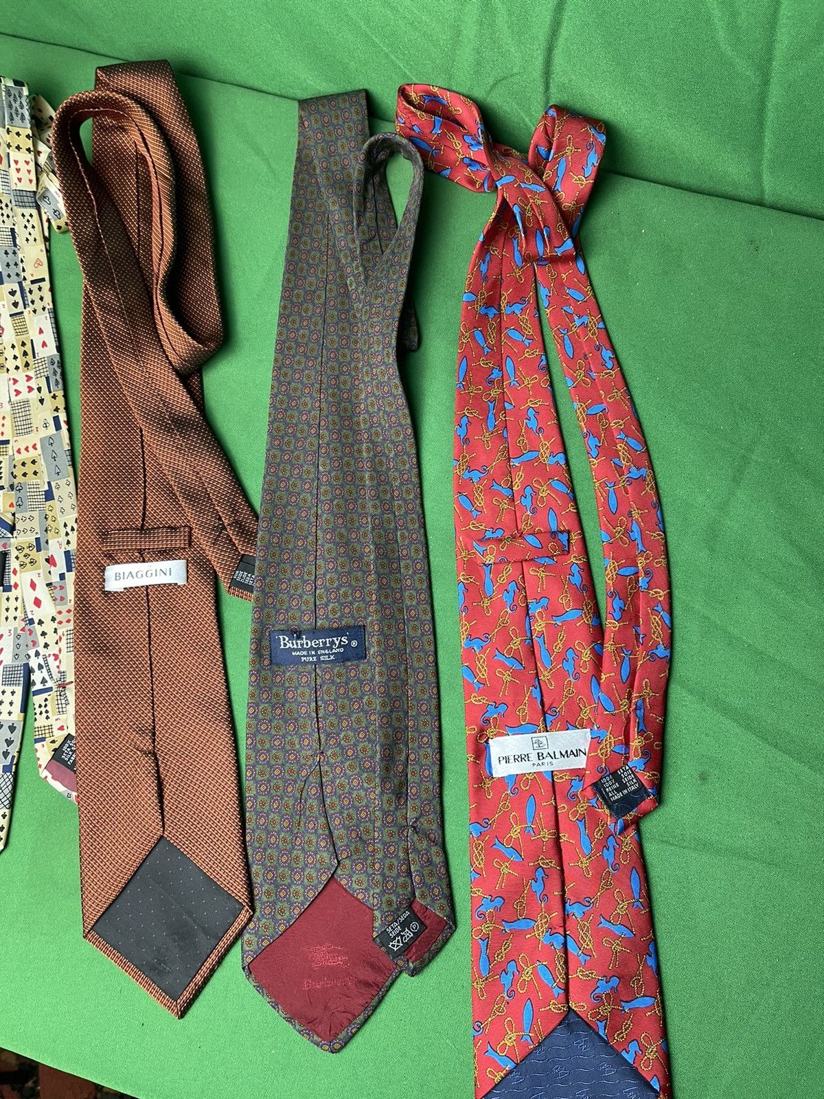 Kenzo × Vintage × Yves Saint Laurent lot of 5 vintage tie Burberrys, YSL, KENZO, made in Italy Size ONE SIZE - 2 Thumbnail