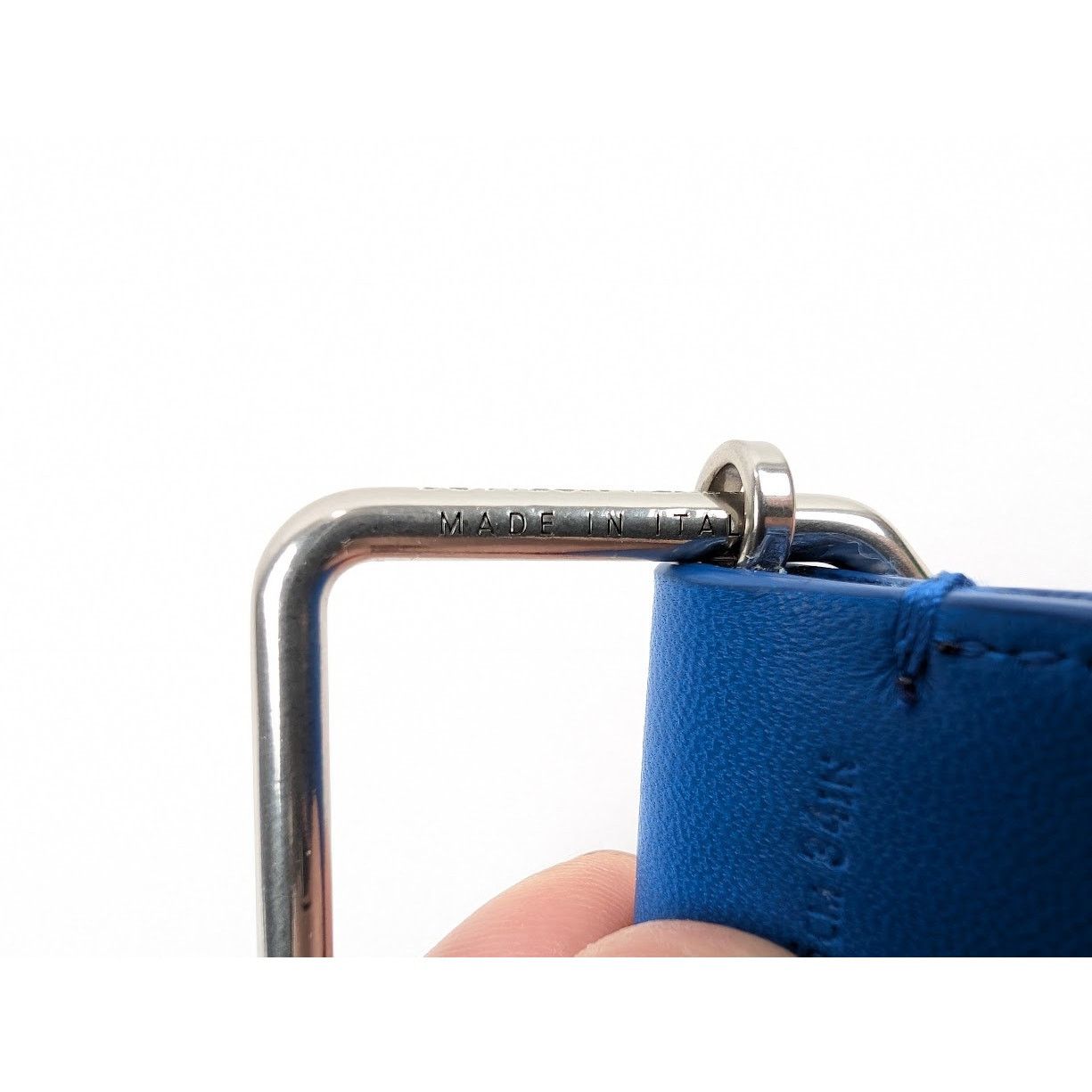 Bottega Veneta o1rshd1 Size:85 / Cintura Chevron Webbing Nappa Belt in Navy Size 32 - 6 Thumbnail