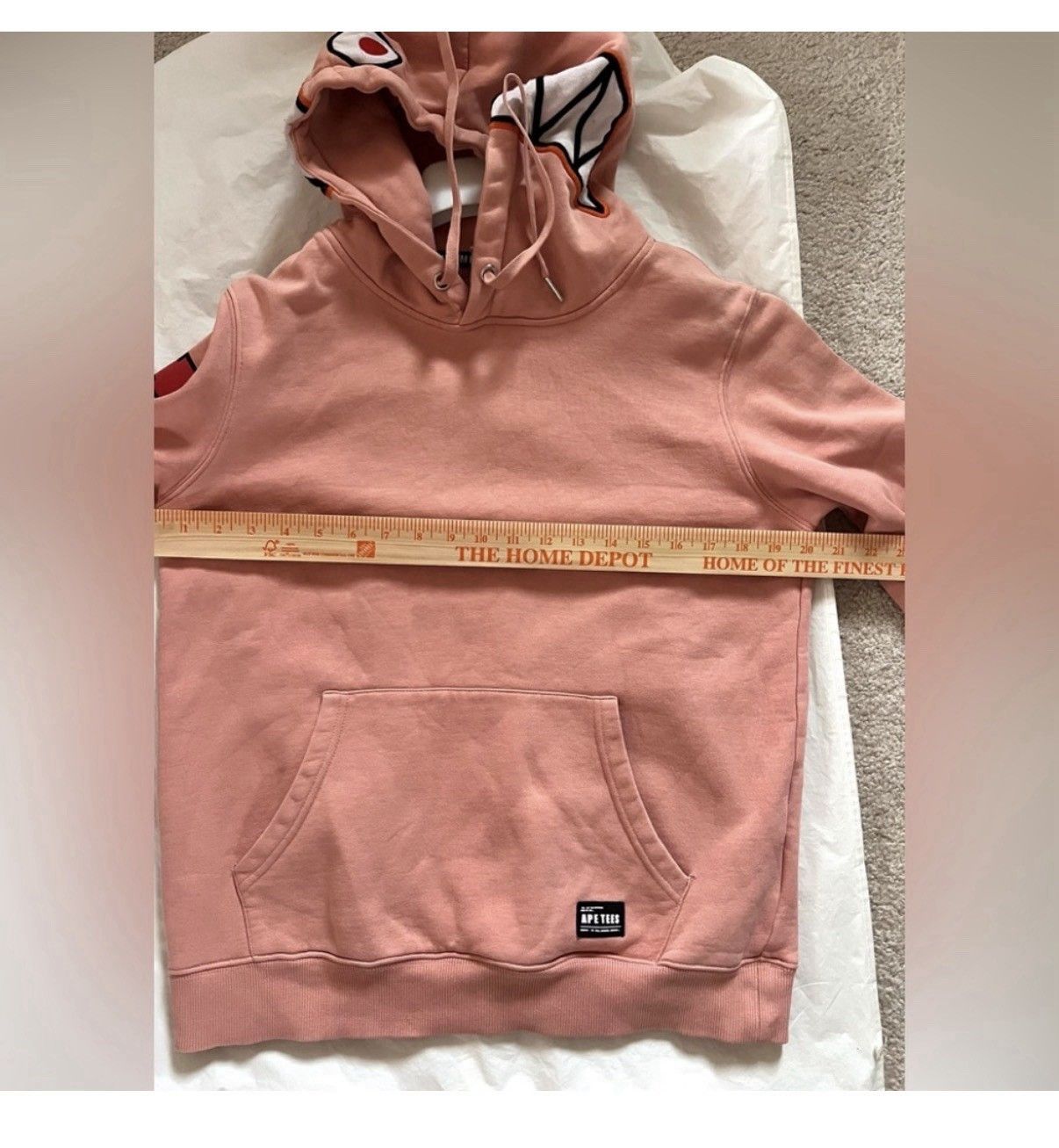 Other Ape Tees By Jim Design Shark Mouth Hoodie Pink Mens M Size US M / EU 48-50 / 2 - 4 Thumbnail