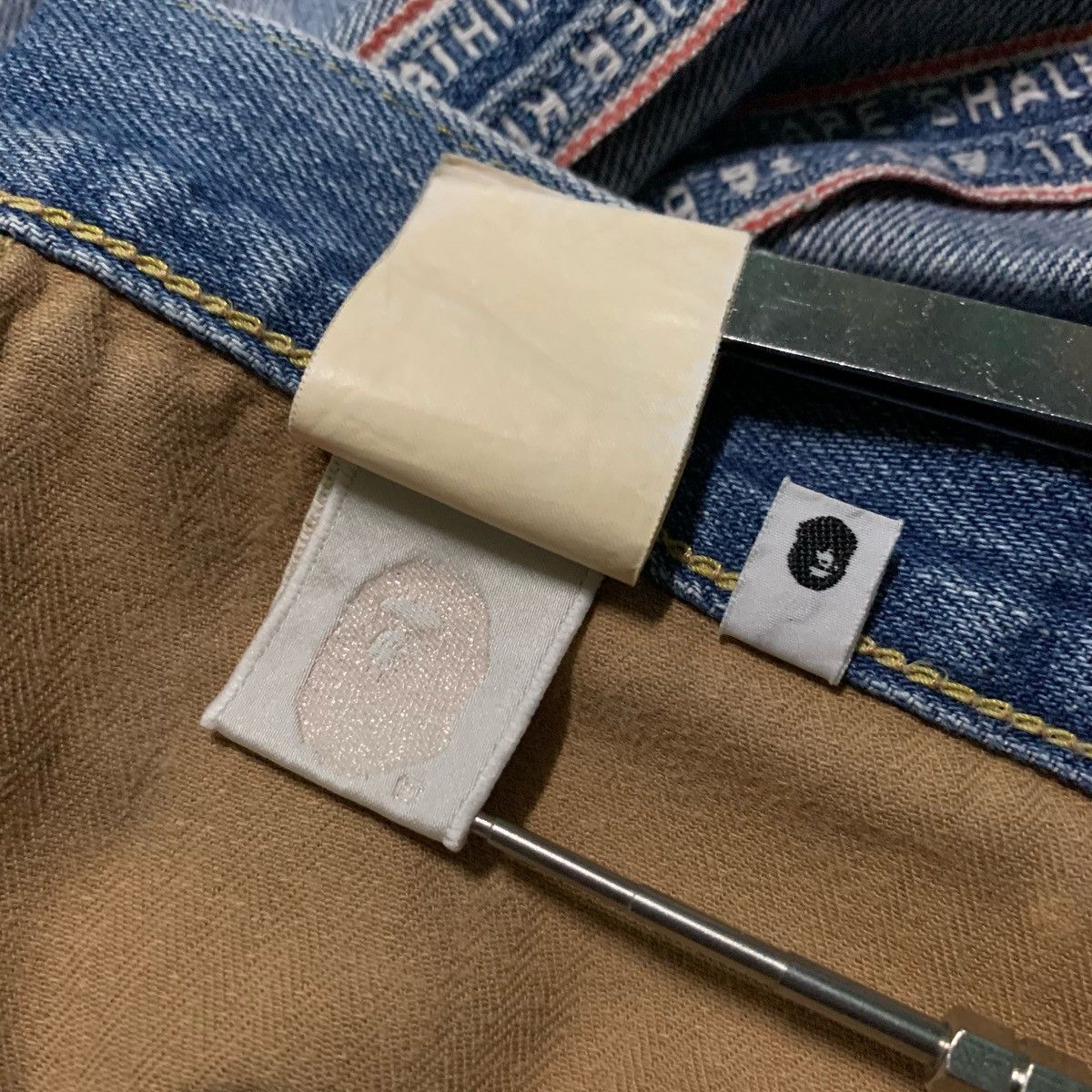 Bape Bape OG Cinch Back Paint Splatter Denim Pants Size US 34 / EU 50 - 11 Thumbnail