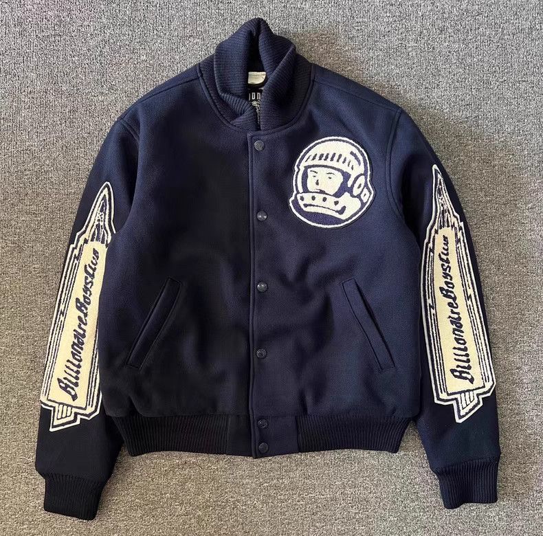 Billionaire Boys Club Rocket Sleeve Terry Embroidered Varsity Jacket. Q7 Size US L / EU 52-54 / 3 - 1 Thumbnail