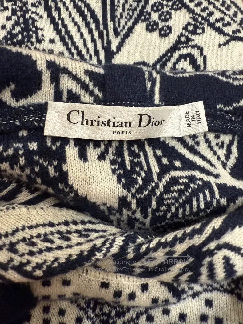Dior Dior Black and white printed hooded knitwear sweater Size XXS / US 00 / IT 34 - 3 Thumbnail