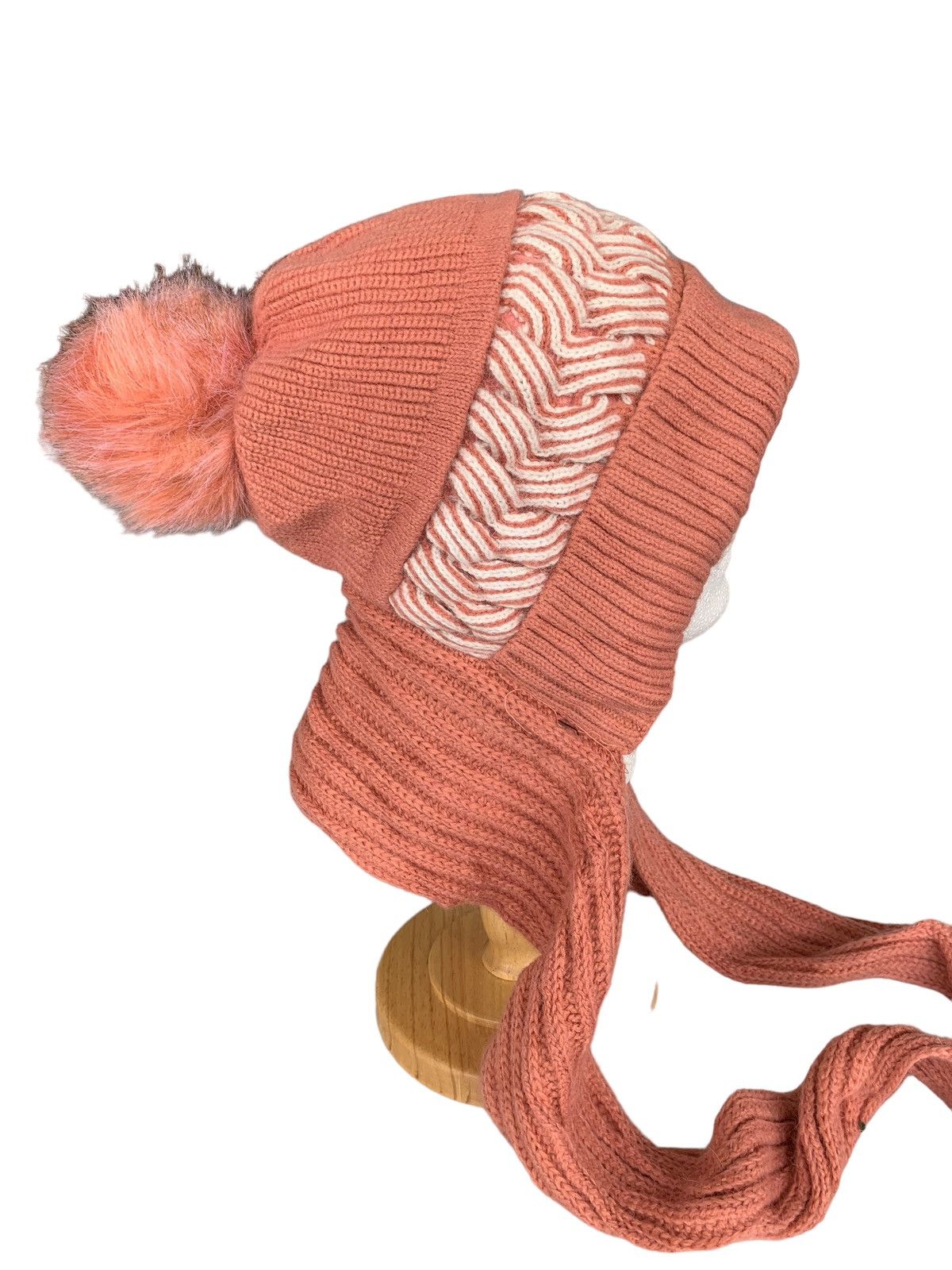 Japanese Brand Hand Crochet Knitted Chunky Alpaca Beanie Hats Size ONE SIZE - 5 Thumbnail