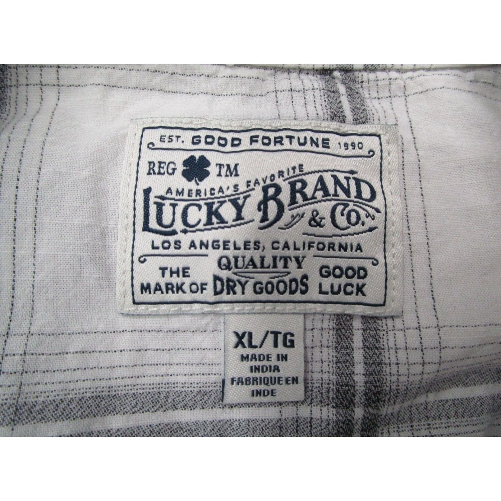 Lucky Brand VINTAGE Lucky Brand Men's Shirt XL White Button Up Western Cowboy Plaid 2010s Size US XL / EU 56 / 4 - 3 Thumbnail