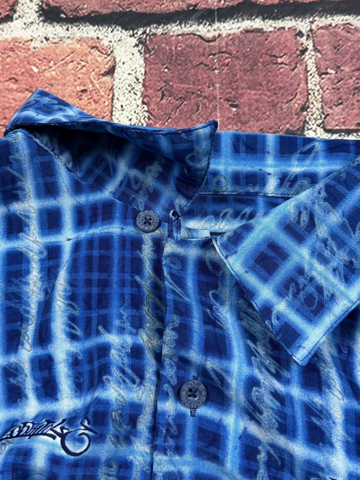 Southpole Vintage Y2K Southpole Blue Button Down Shirt AOP Hip Hop Size US XL / EU 56 / 4 - 8 Thumbnail