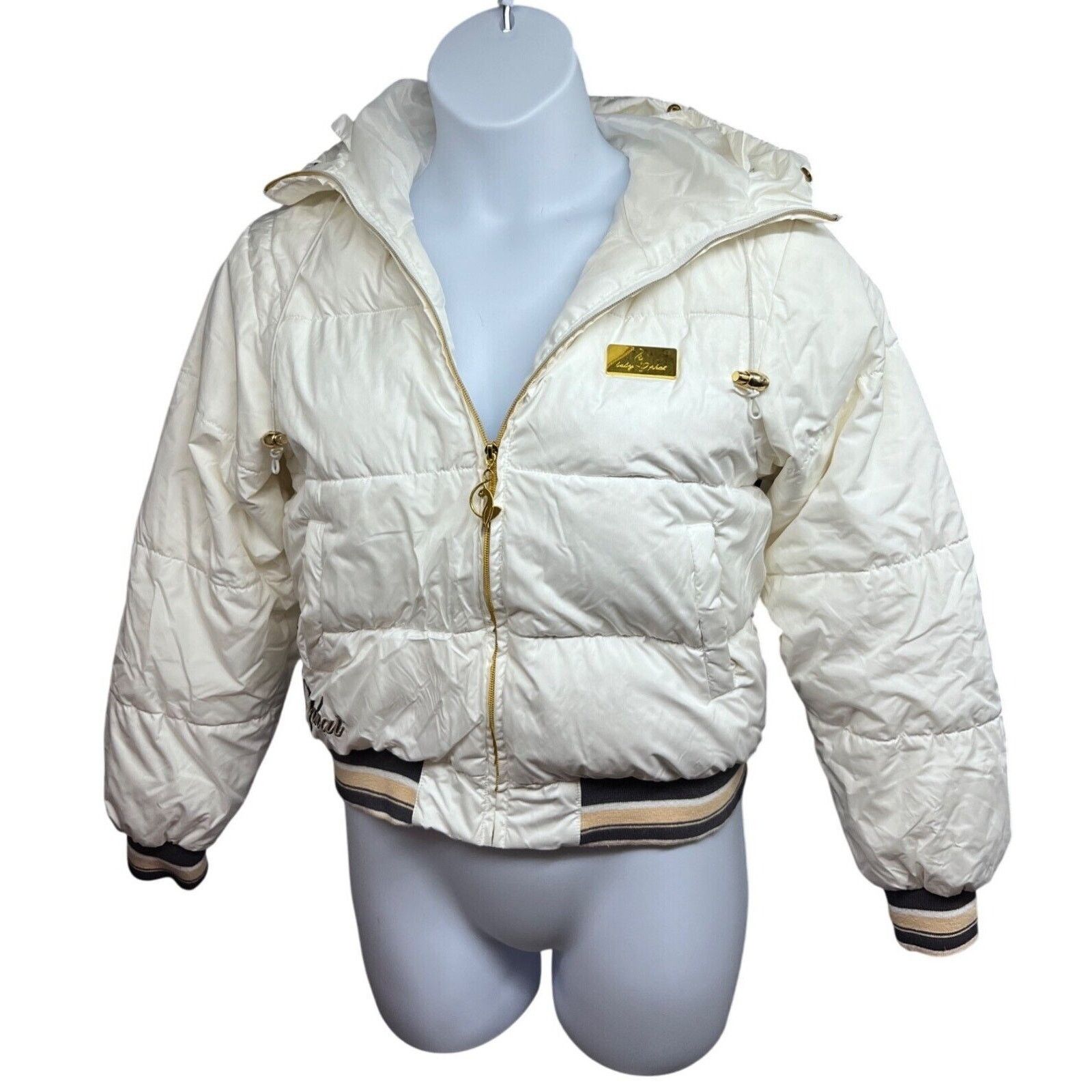 Vintage Baby Phat White Down Puffer Zip Hood Vintage Jacket Medium Size M / US 6-8 / IT 42-44 - 5 Thumbnail