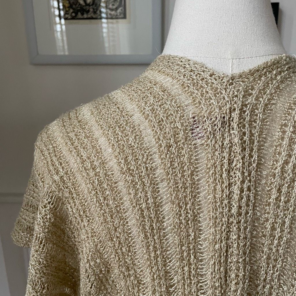 Vintage Vintage Glentex Tan Gold Shrug Sweater Tie Front Cardigan Op Size M / US 6-8 / IT 42-44 - 4 Thumbnail