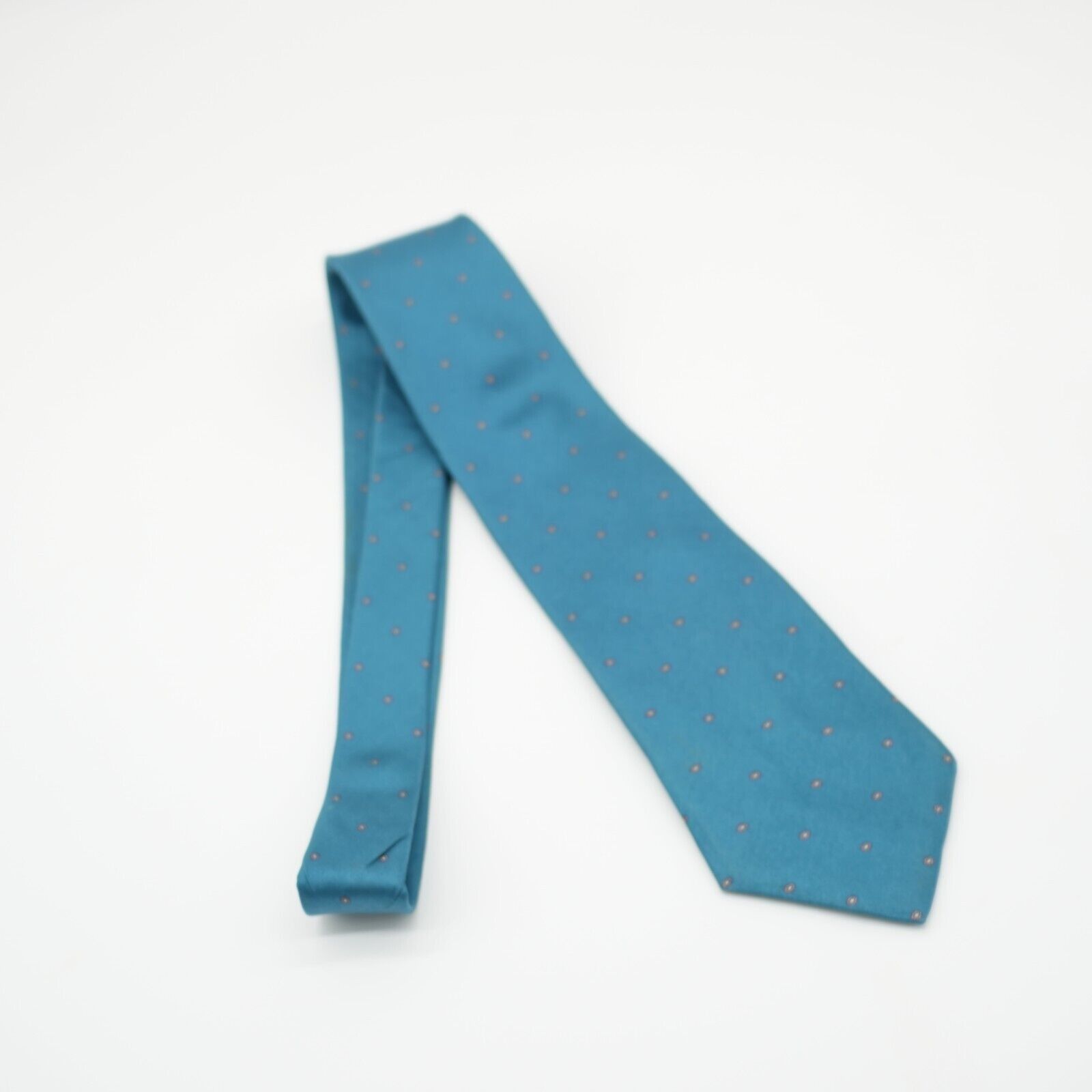 Lord & Taylor Lord & Taylor Teal Floral Geometric Print Short Silk Tie Size ONE SIZE - 6 Thumbnail