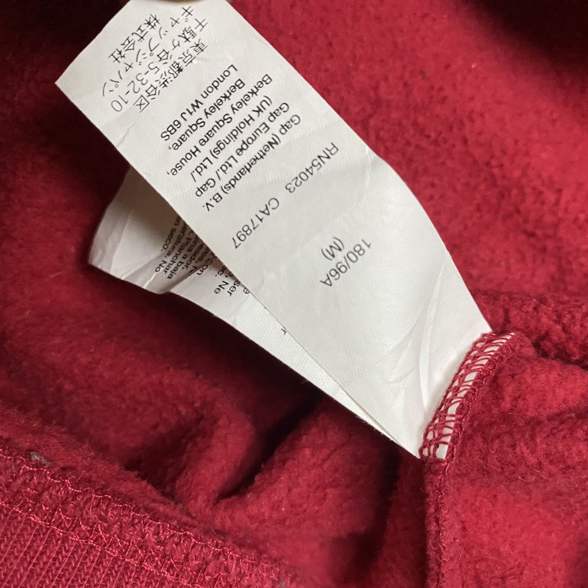 Gap Gap red hoodie Size US M / EU 48-50 / 2 - 8 Thumbnail