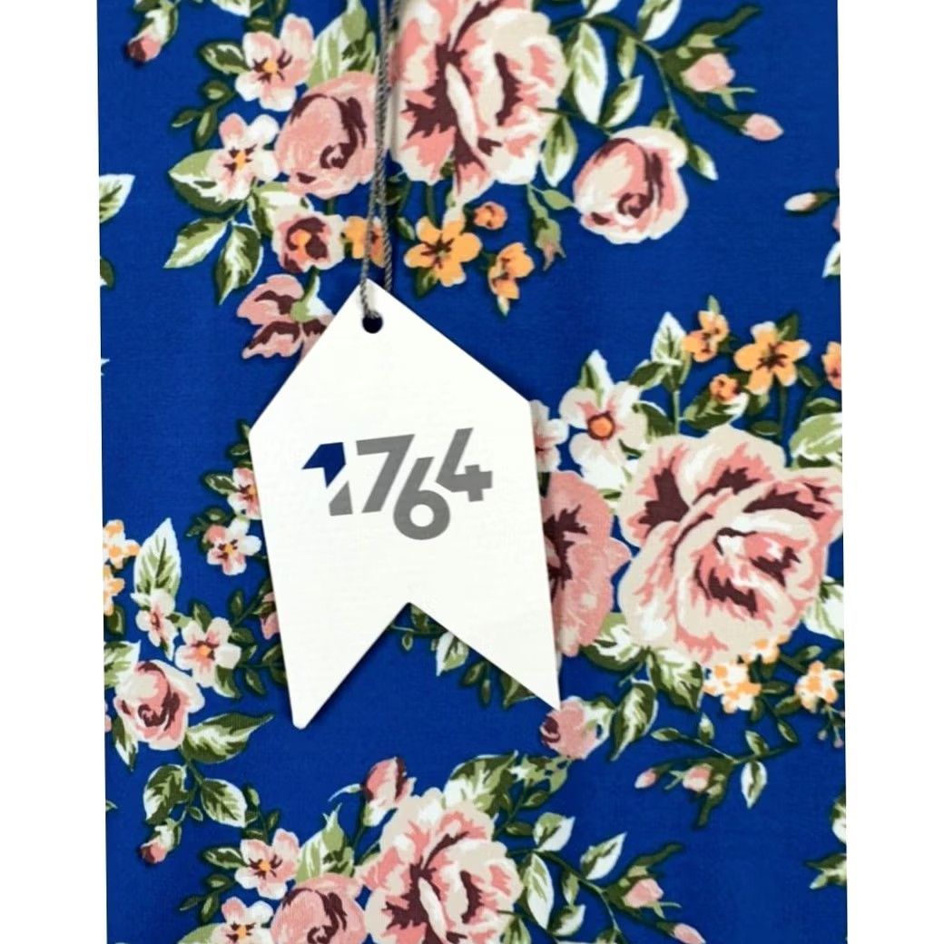 Vintage VINTAGE 1764 Golf Shirt Adult 2XL Blue Floral Polo Rugby Stretch Short Sleeve Mens NEW Size US XXL / EU 58 / 5 - 6 Thumbnail