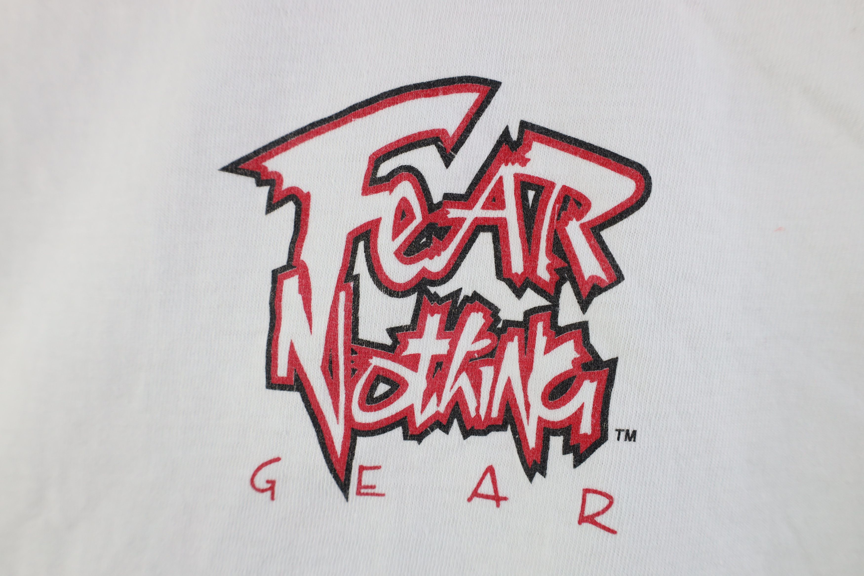 Vintage Vintage 90s Fear Nothing Volleyball T-Shirt White Cotton Size US XL / EU 56 / 4 - 4 Thumbnail