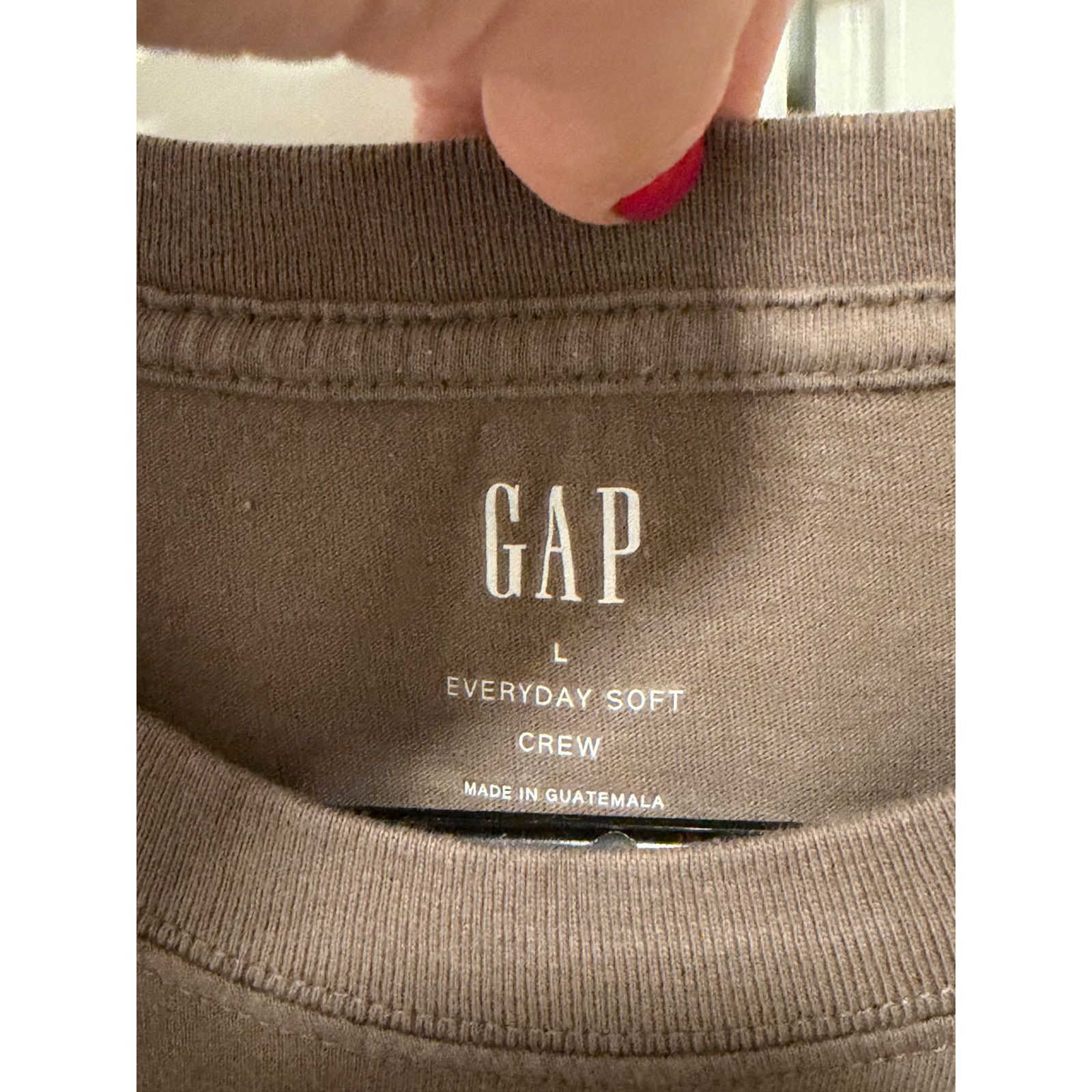 Gap Brown Everyday Soft Short Sleeve Crew Neck Cotton T-Shirt Size US L / EU 52-54 / 3 - 6 Thumbnail