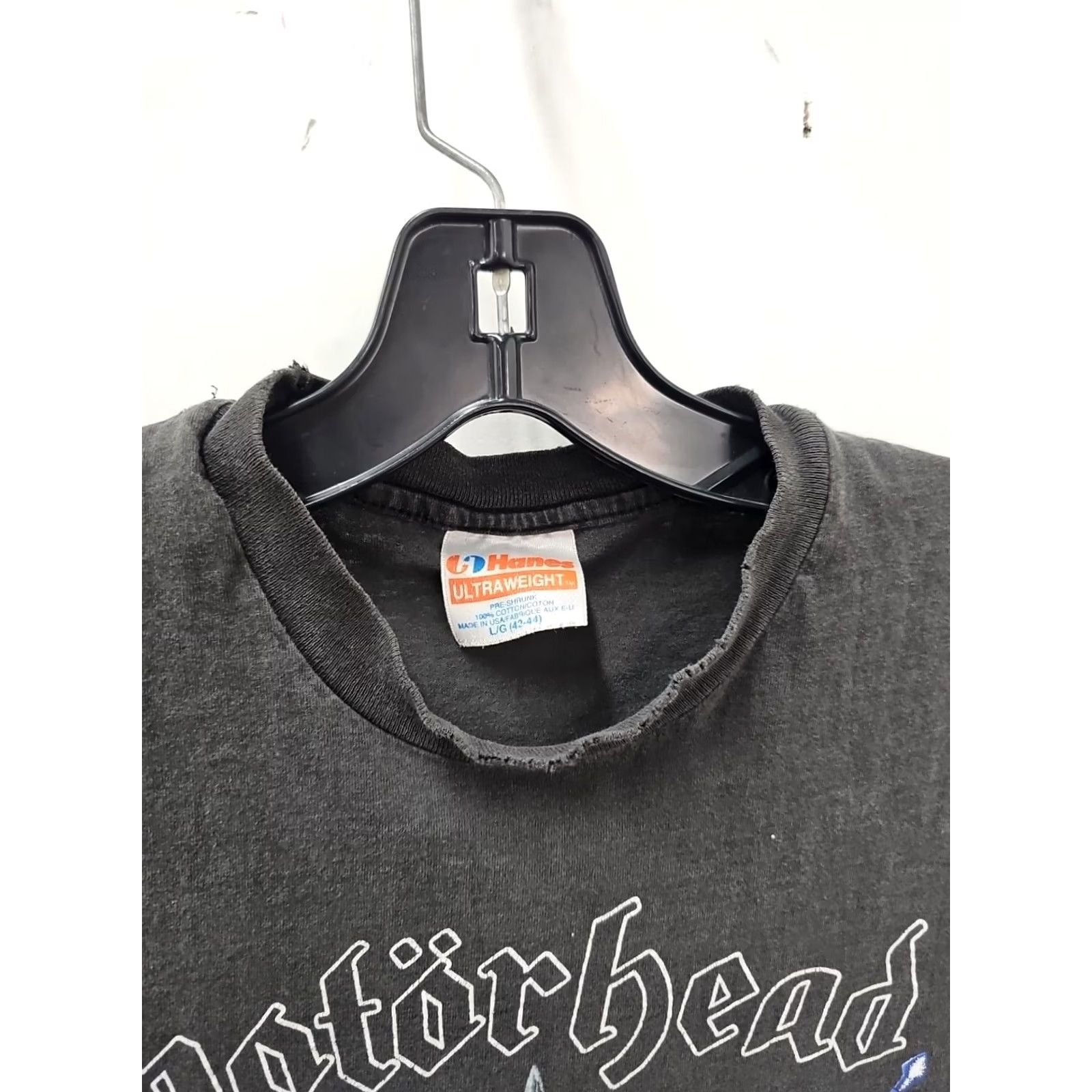 Hanes VINTAGE 1991 Motorhead Amwrica Tour Black T-shirt Mens L Size Large Hanes Shirt Rock Band 90s Size US L / EU 52-54 / 3 - 2 Thumbnail