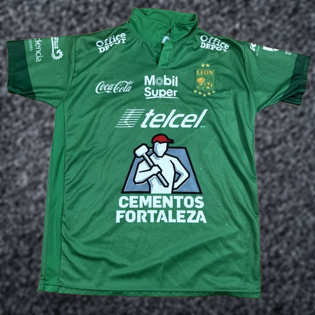 Vintage MX Polo Shirt Soccer Green Mens L Telcel Mobil Ciudad Mederas Caliente Jersey Activewear Size US L / EU 52-54 / 3 - 1 Thumbnail