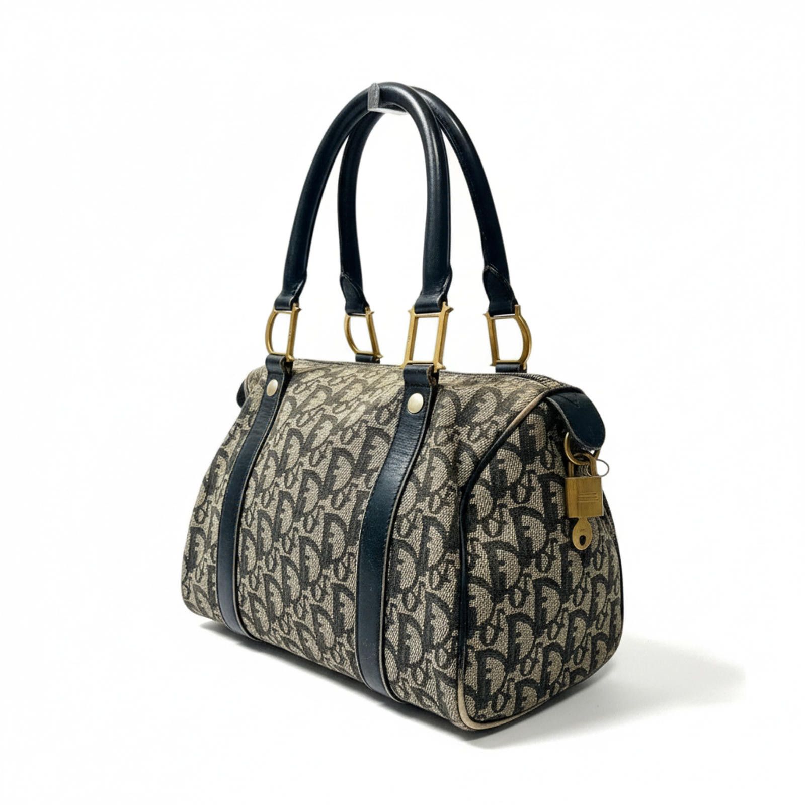 Dior Christian Dior - Monogram Canvas Handbag Black Size ONE SIZE - 1 Thumbnail