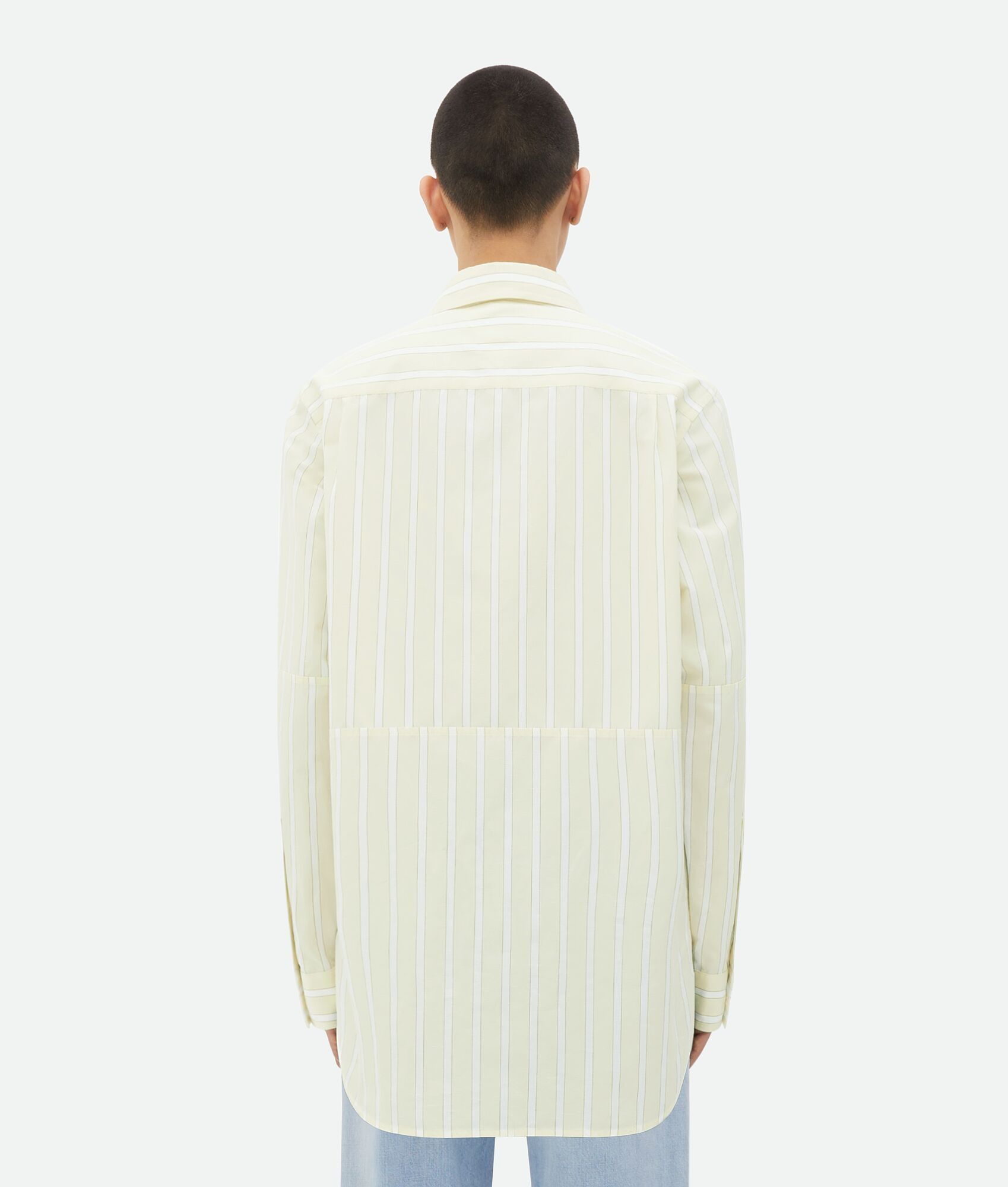 Bottega Veneta o1w1db10525 Cotton Linen Relaxed Striped Shirt Multicolor Size US M / EU 48-50 / 2 - 3 Thumbnail