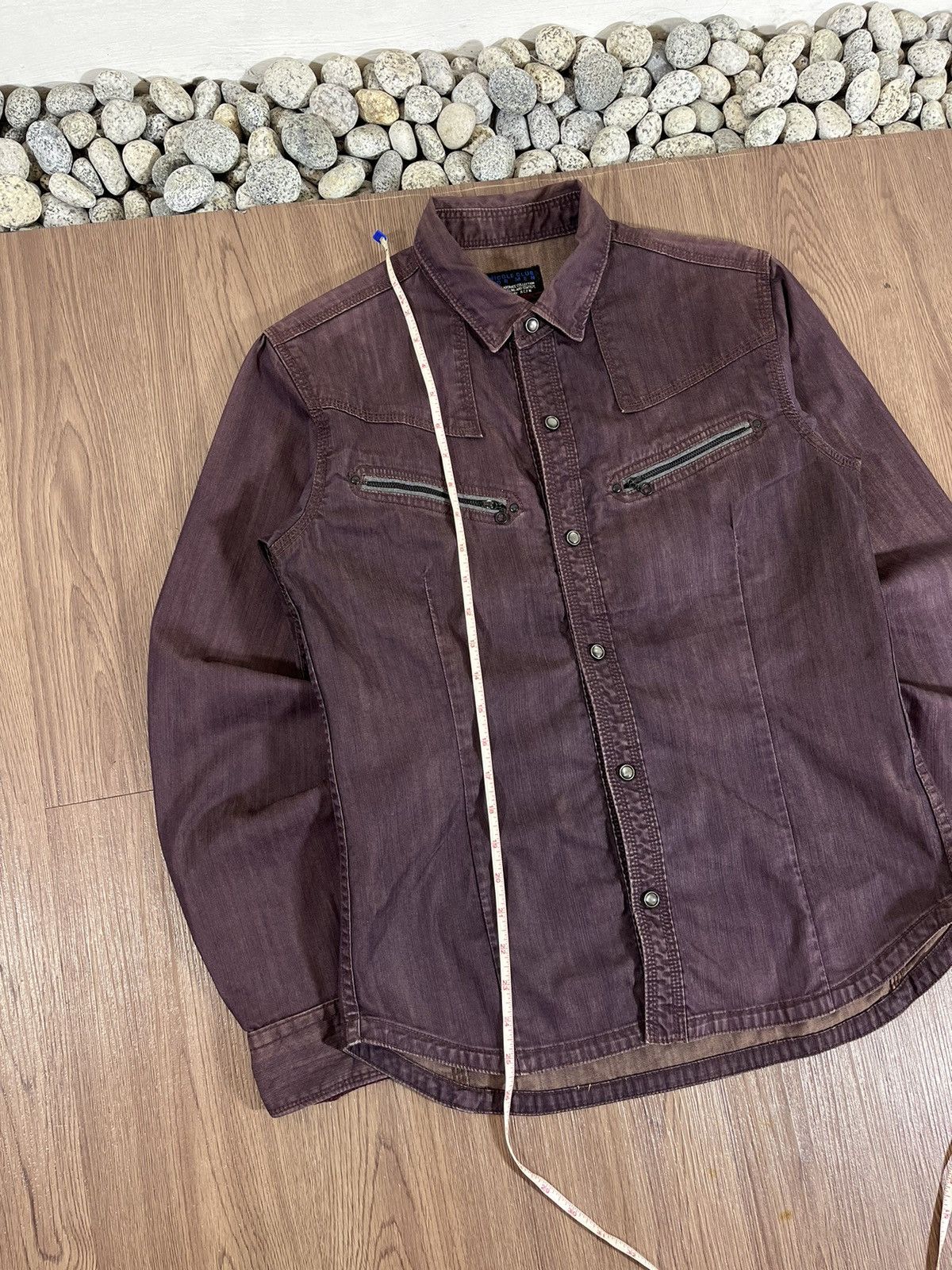 Nicole Club NCFM Maroon Coated Button Shirt Size US M / EU 48-50 / 2 - 12 Thumbnail