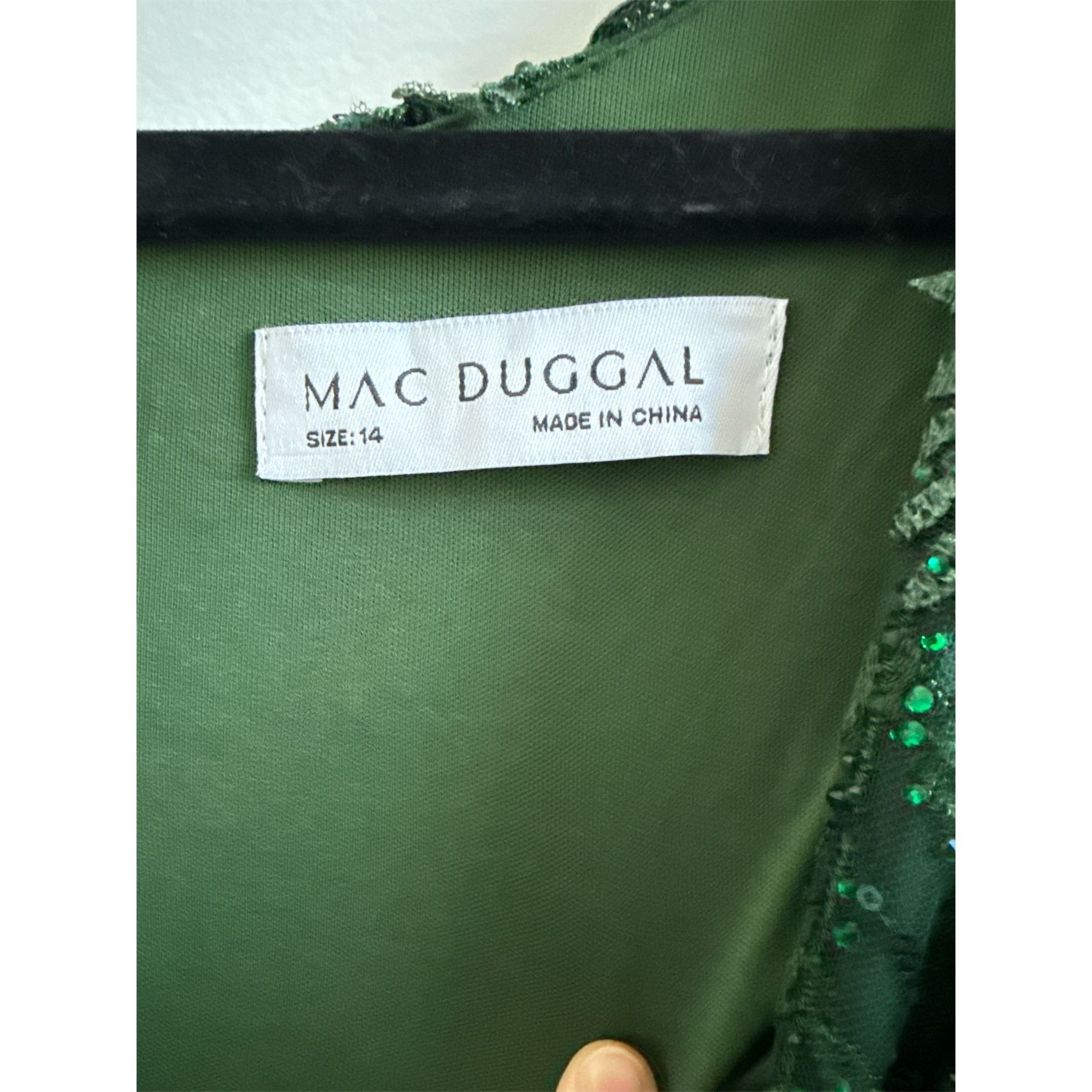 Mac Duggal NWT MAC DUGGAL 20399 Long Sleeve Midi Party Dress Wrap Over Size XL / US 12-14 / IT 48-50 - 11 Thumbnail