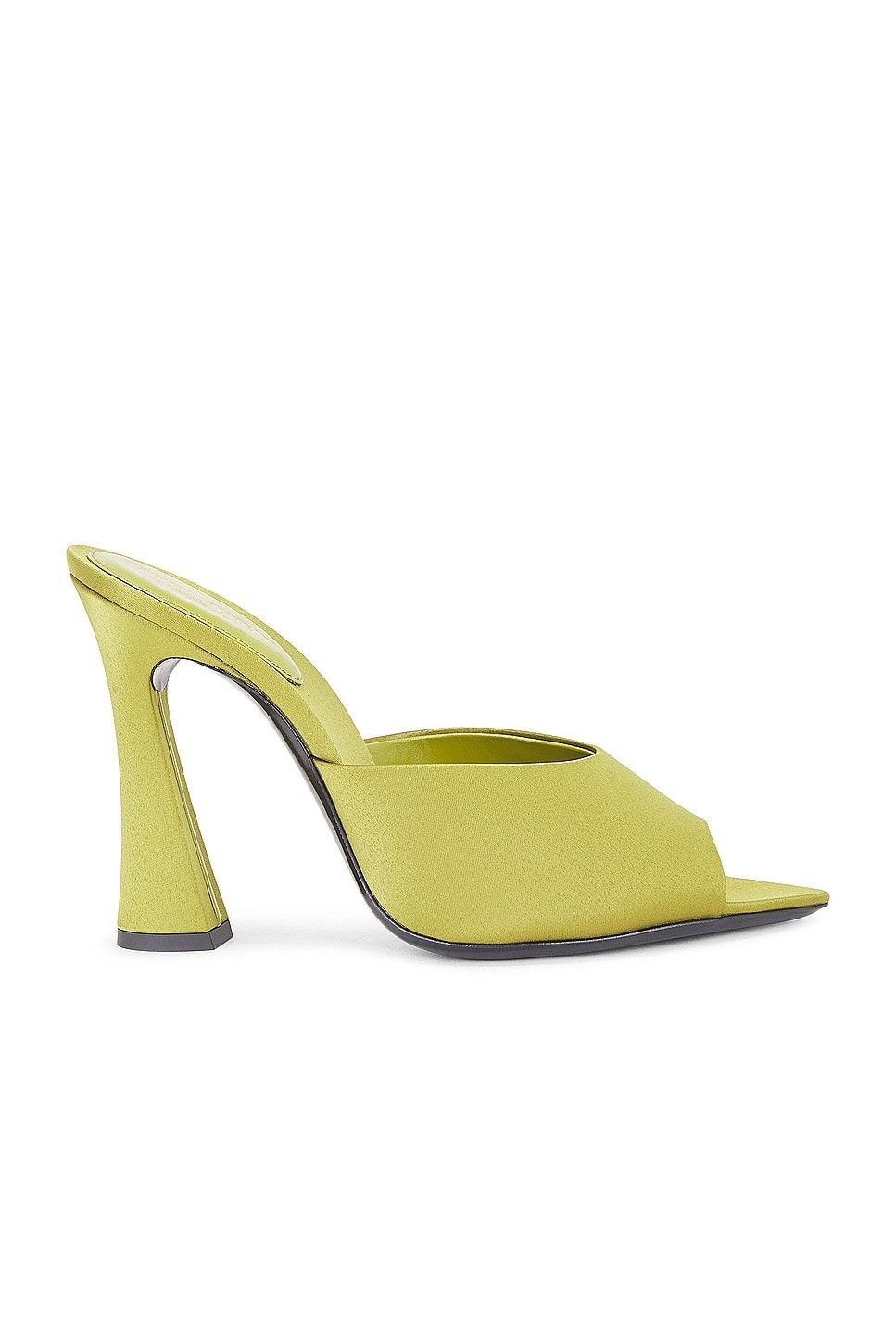 Saint Laurent Paris oc11z1125 Suite Mules in Satin Crepe in Kaki Green Size US 8 / IT 38 - 1 Thumbnail