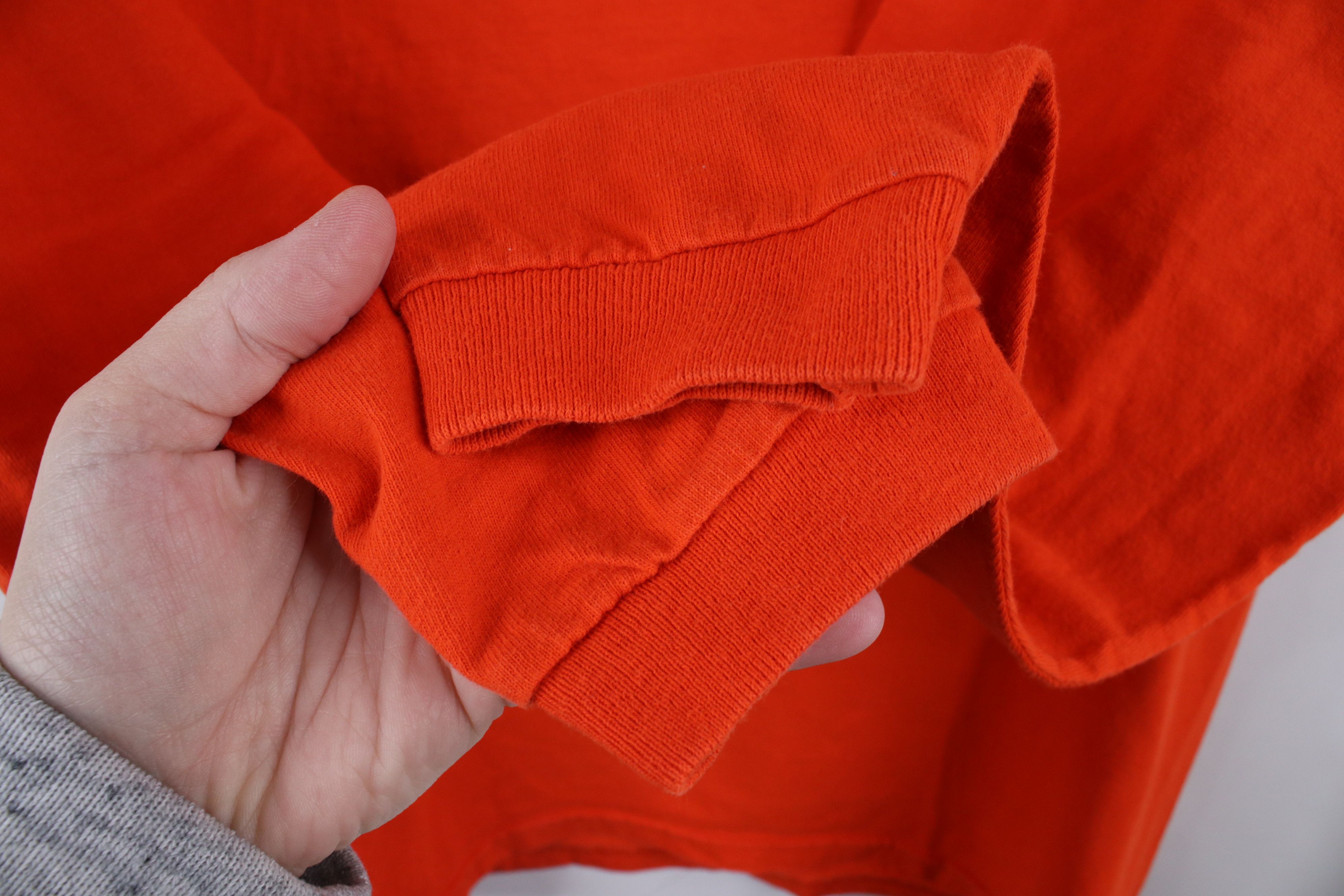 Vintage Vintage 90s Streetwear Cotton Long Sleeve T-Shirt Orange Size US L / EU 52-54 / 3 - 6 Thumbnail