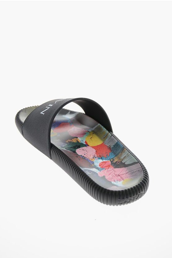 Lanvin o1y0125 Logo Slippers in Black Size US 7 / EU 40 - 3 Thumbnail