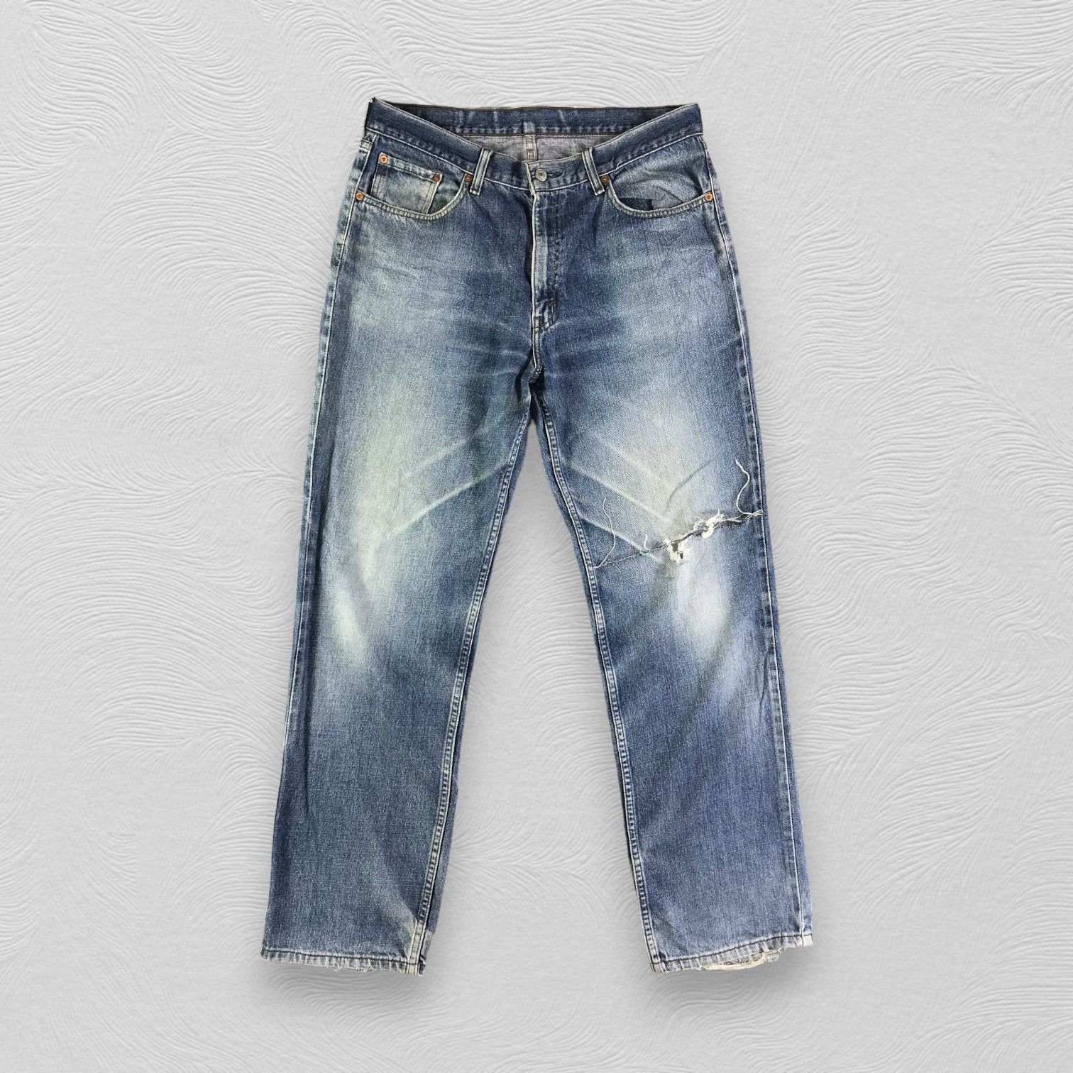Levi's Vintage Levis 533 Jeans Ripped Denim KJ2823 Size US 35 - 1 Thumbnail