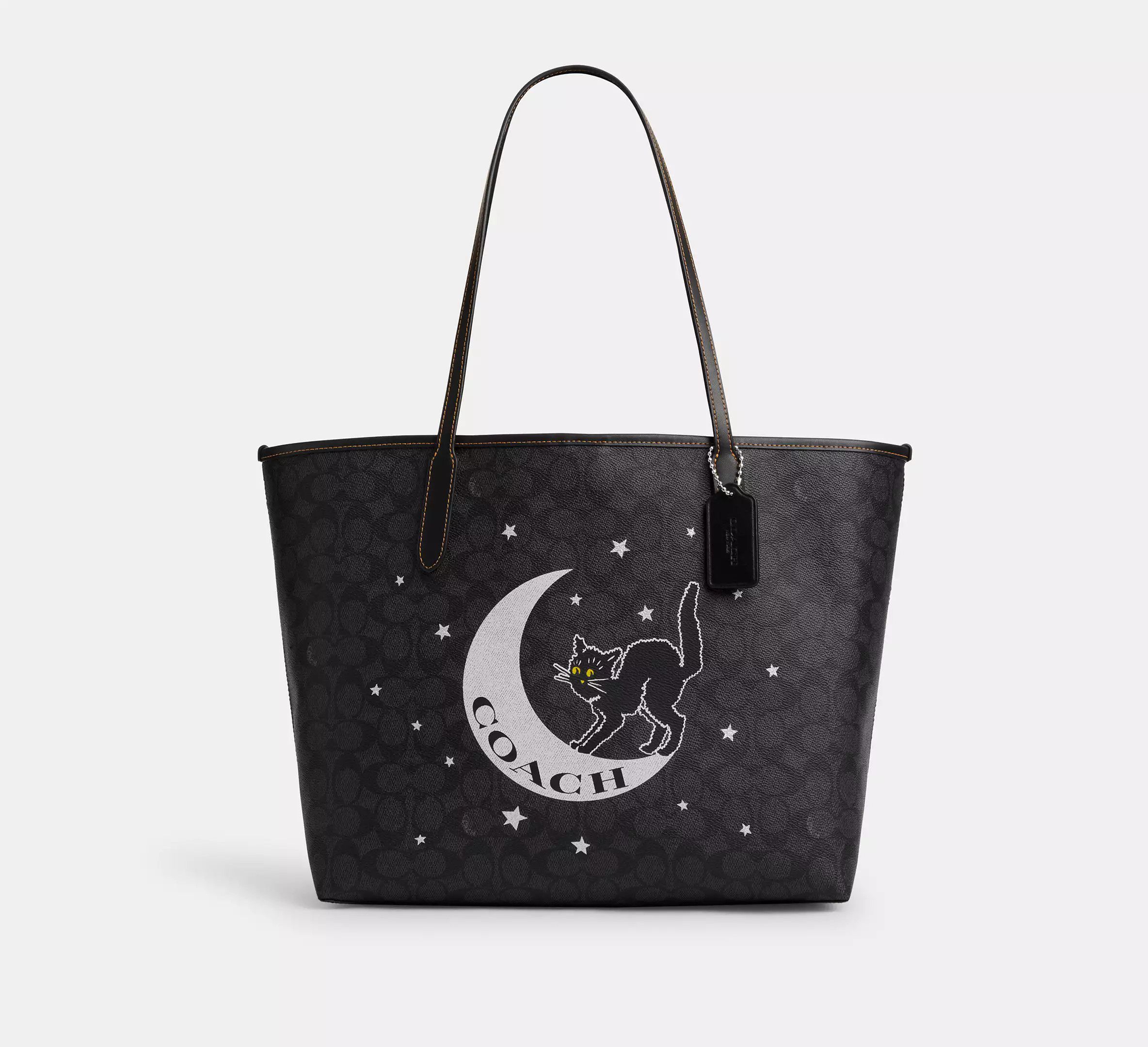 Coach City Tote In Signature Canvas With Halloween Graphic CW451 Size ONE SIZE - 7 Thumbnail