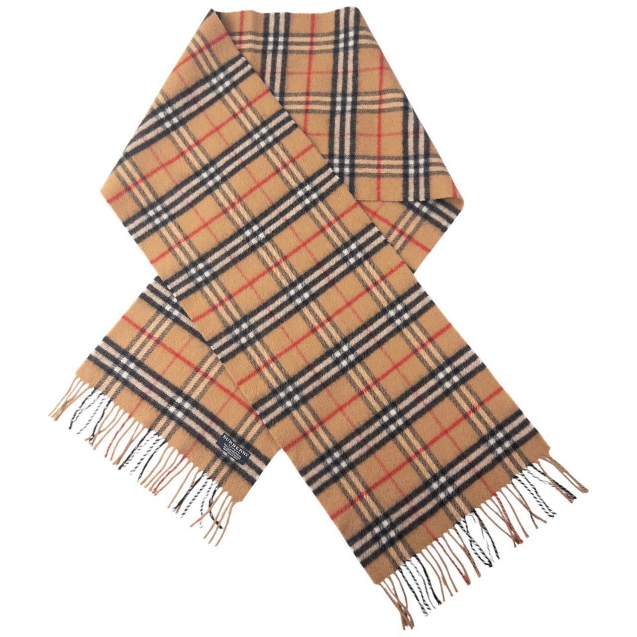 Burberry Vintage Burberry Nova Check Lambswool Tassel Scarf Size ONE SIZE - 4 Thumbnail