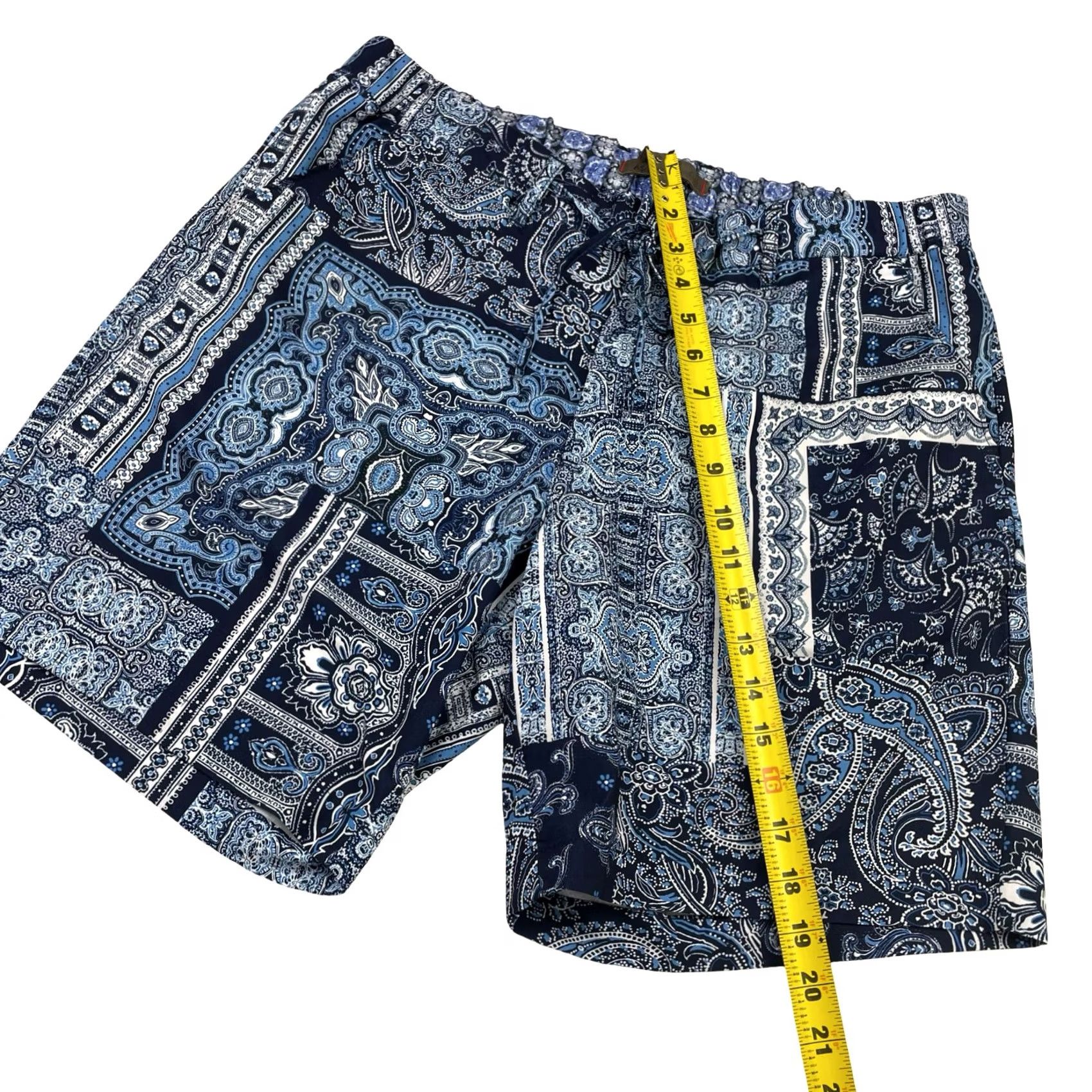 Robert Graham Robert Graham Men's Shorts Blue Patchwork Size 34 Performance Size US 34 / EU 50 - 5 Thumbnail