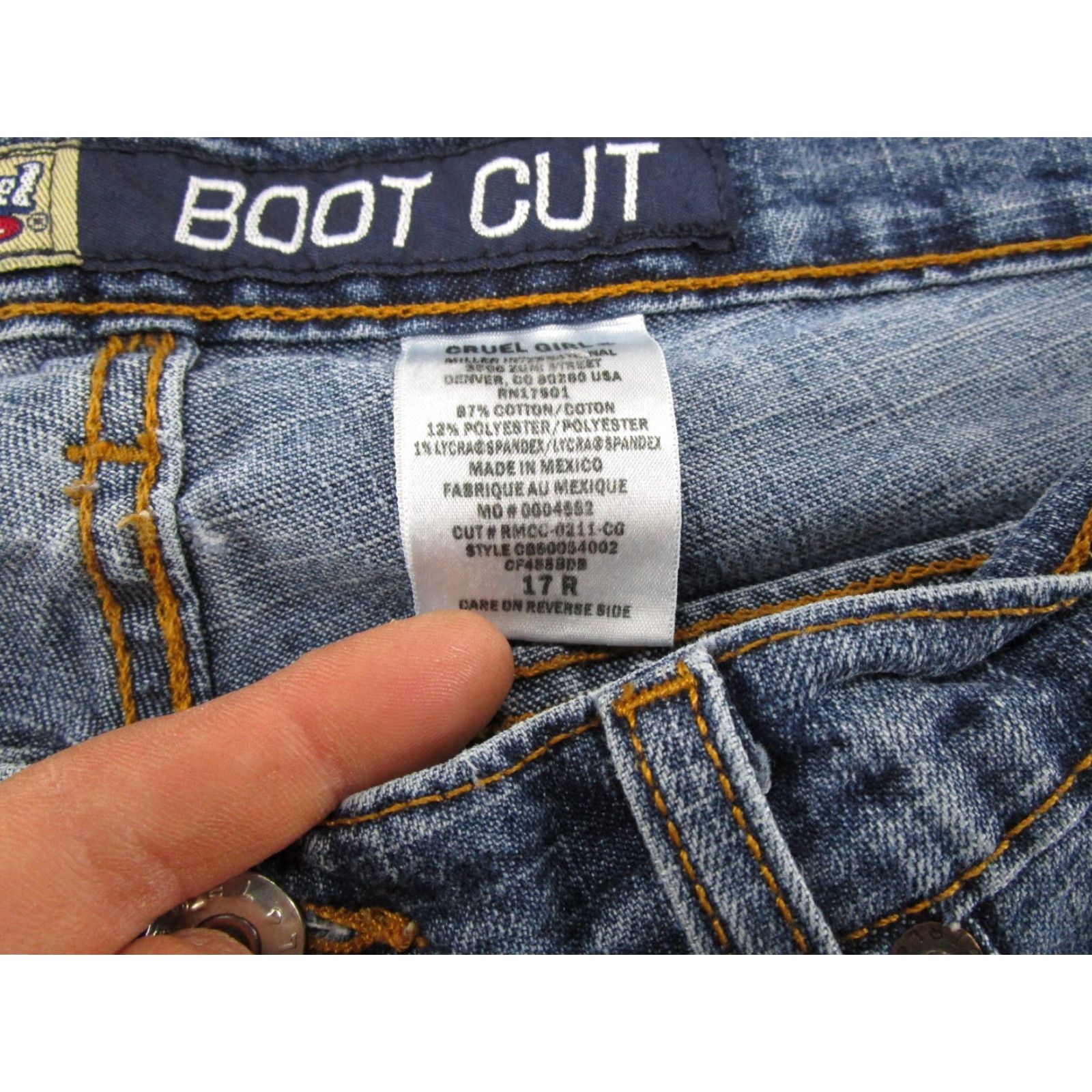 Vintage VINTAGE Cruel Girl Boot Cut Jeans Women's Size 17 R Blue Denim 5-Pocket Design Boots Size 38" / US 16 / IT 52 - 4 Thumbnail